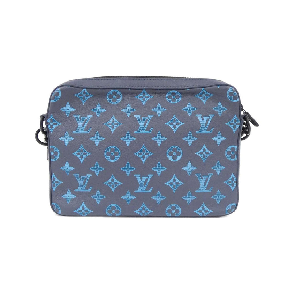 Louis Vuitton Black Blue Leather Shoulder Bag