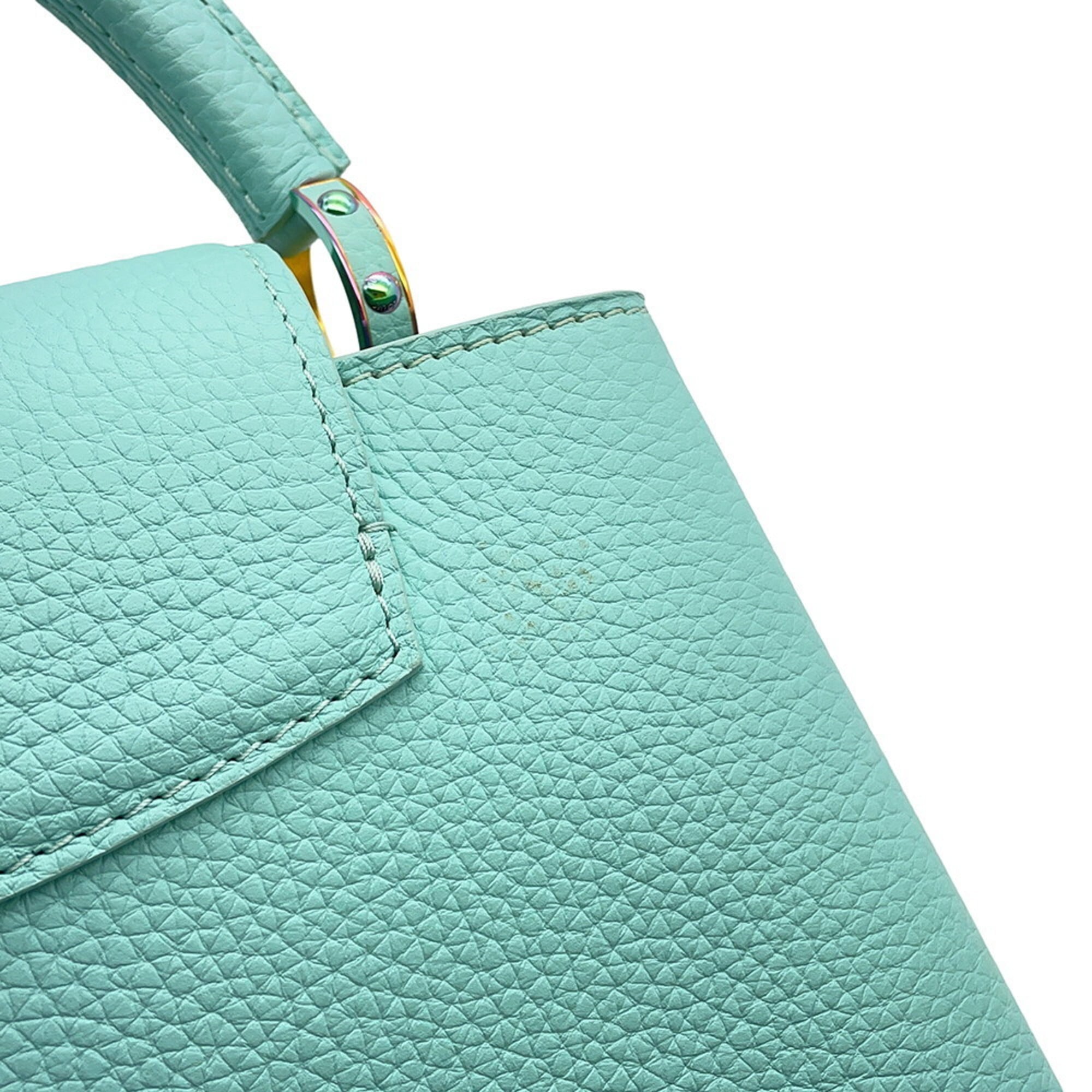 Louis Vuitton Light Blue Leather Handbag Shoulder Bag