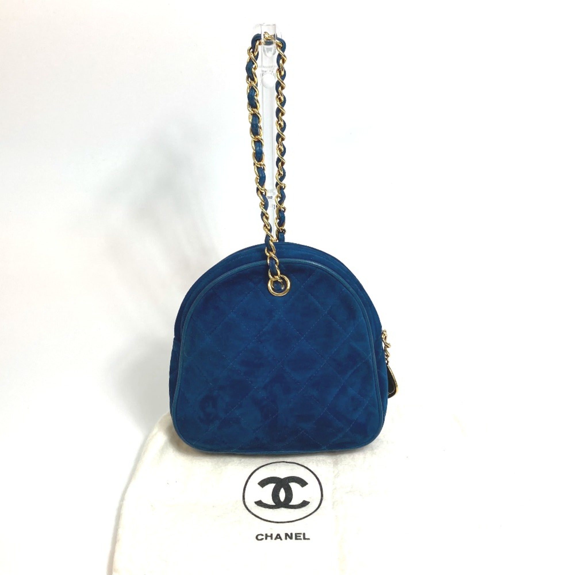 Chanel Blue Leather Handbag