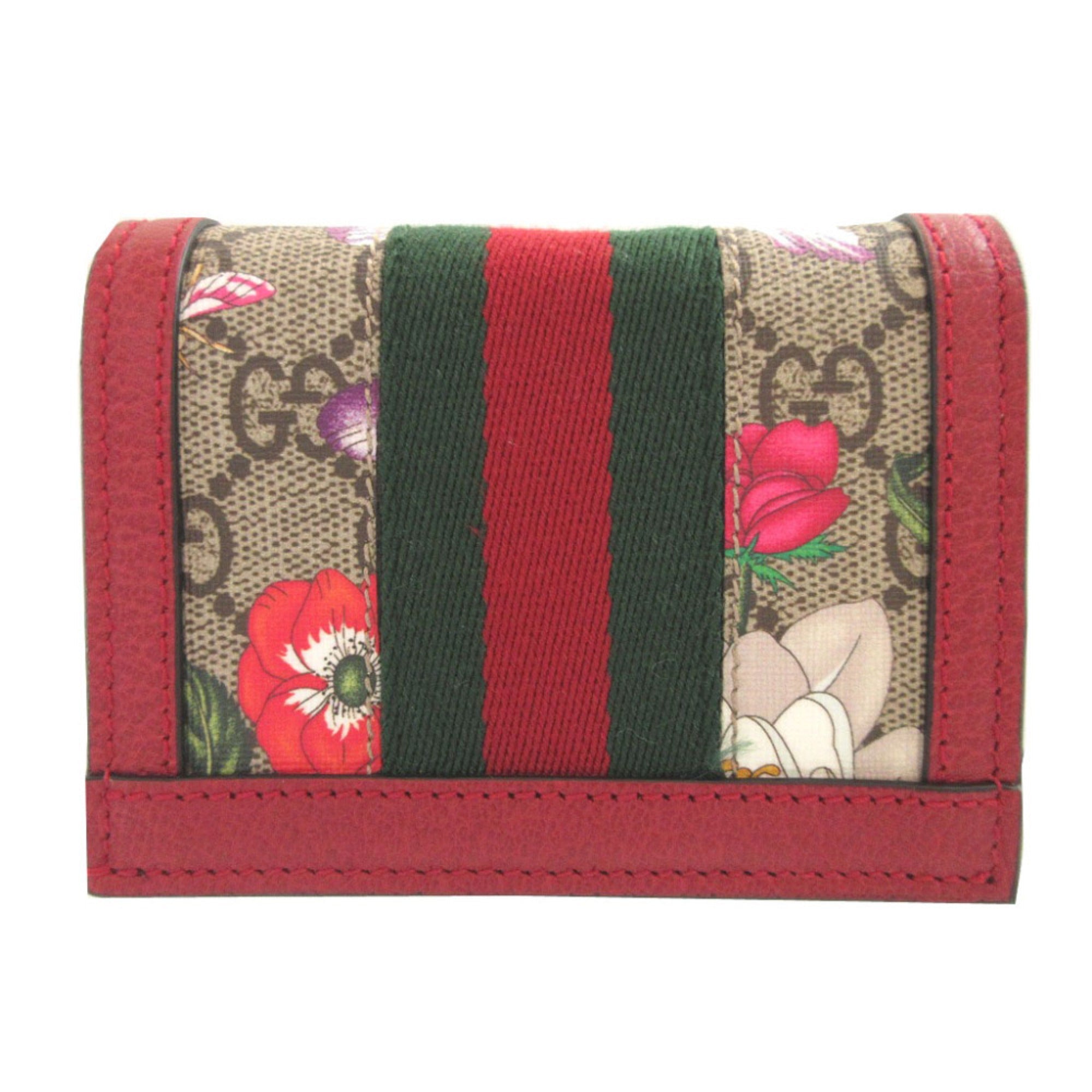 Gucci Red Color Pvc Leather Wallet (Bi-Fold) (Pre-Owned)