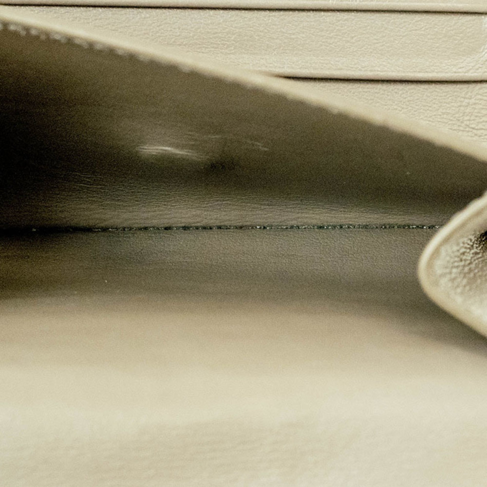Celine Beige Brown Leather Wallet (Bi-Fold)
