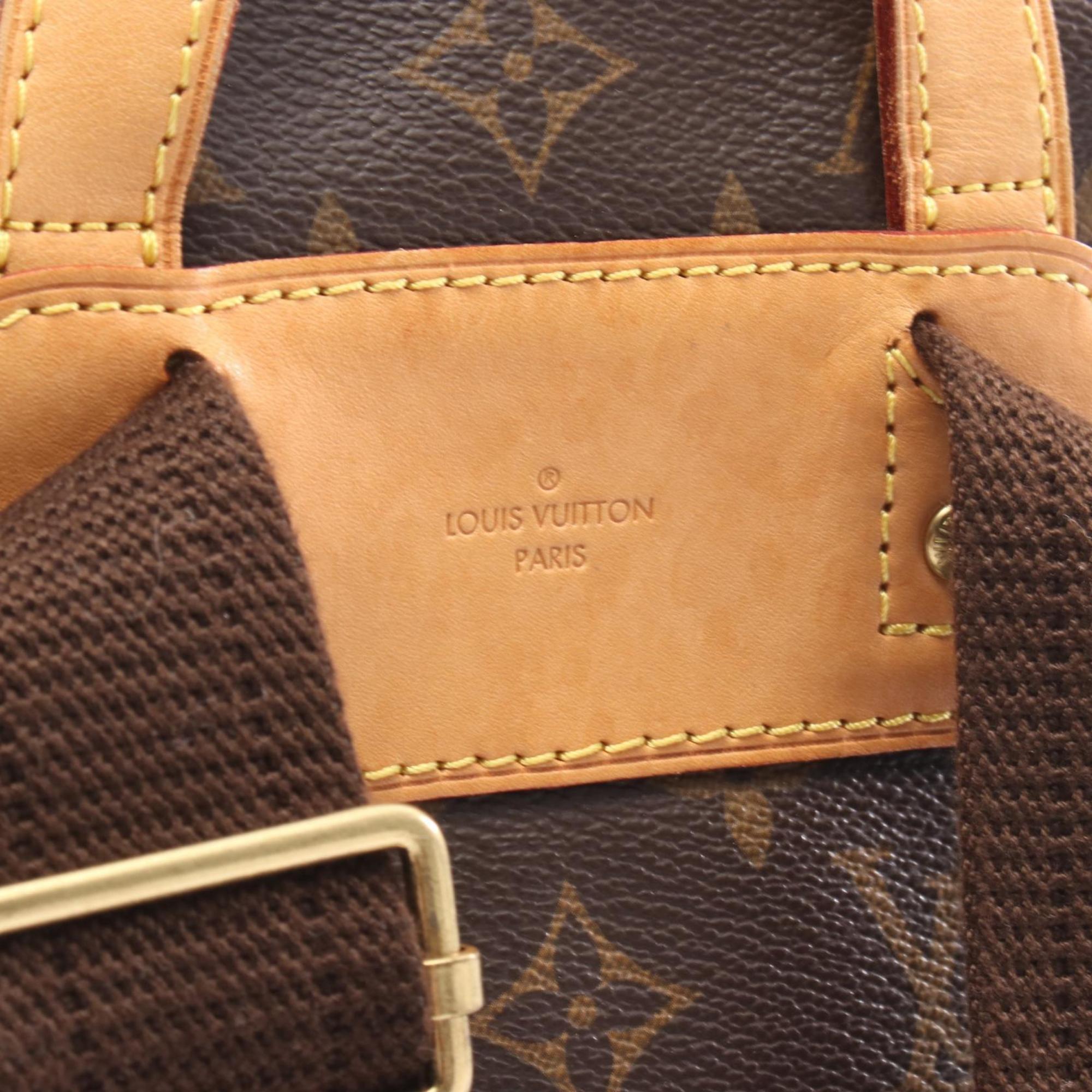 Louis Vuitton Brown Coated Canvas Leather Backpack