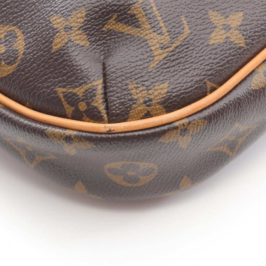 Louis Vuitton Brown Coated Canvas Leather Shoulder Bag