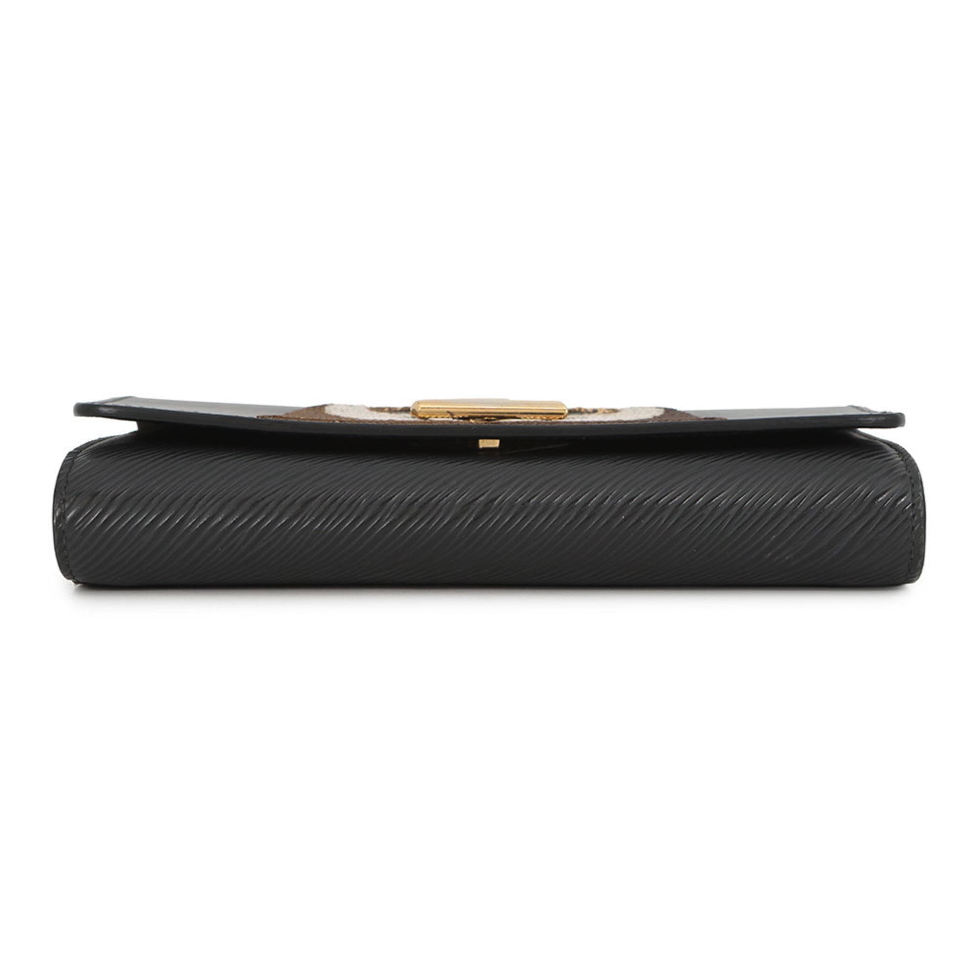 Louis Vuitton Black Noir Spangles Epi Leather Chain/Shoulder Wallet