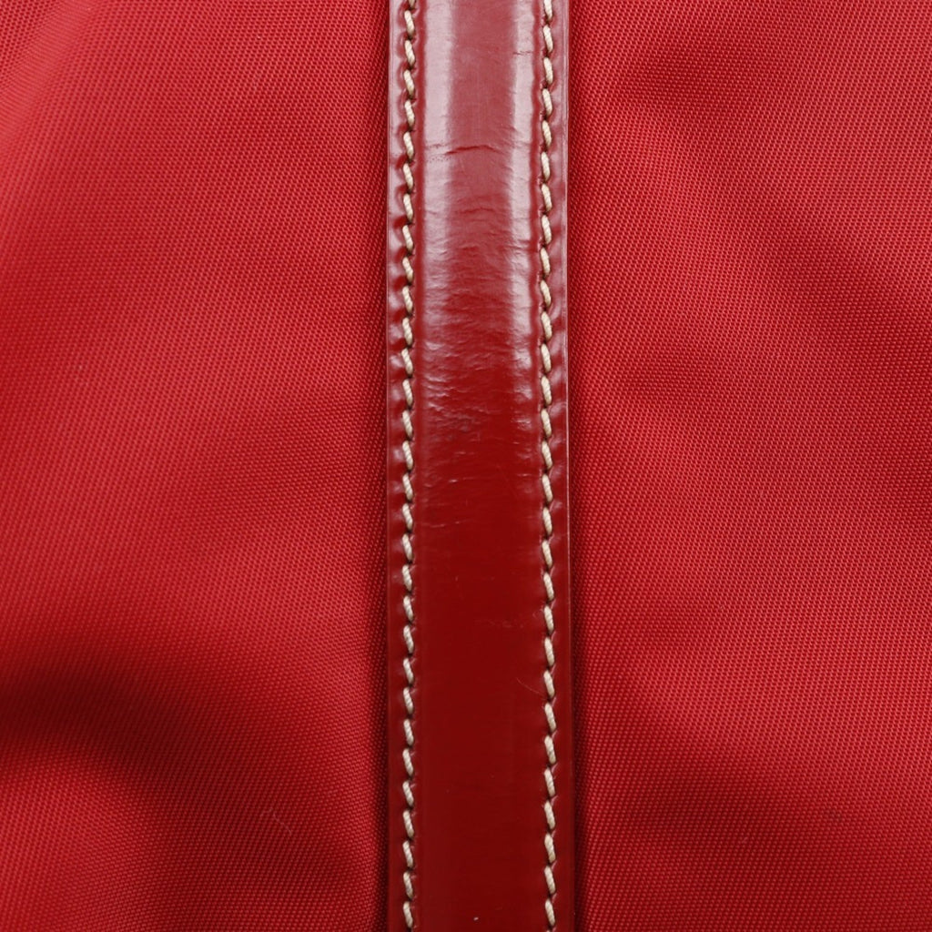 Prada Red Color Nylon Handbag