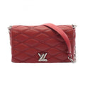 Louis Vuitton Red Color Leather Handbag Shoulder Bag