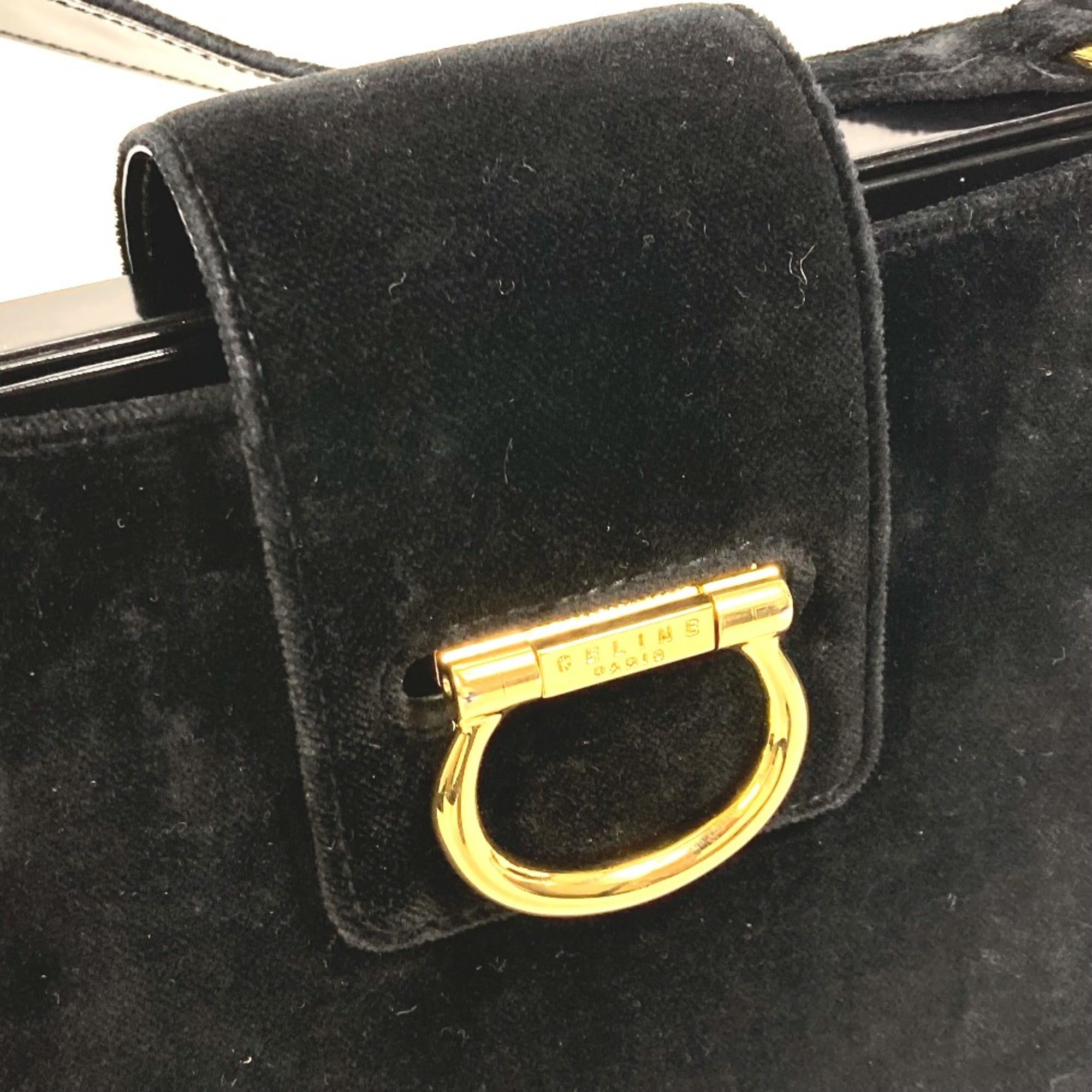 Celine Black Leather Shoulder Bag