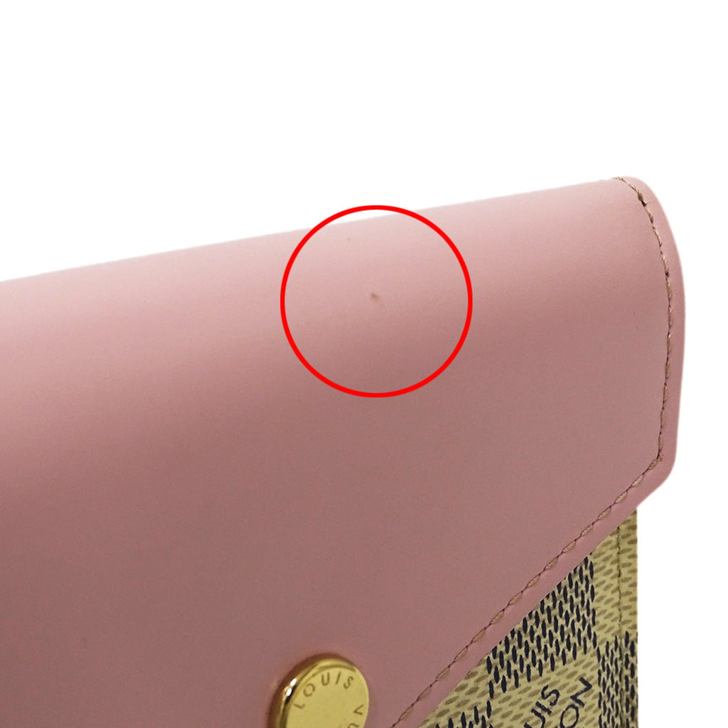 Louis Vuitton Ivory Rose Ballerine Damier Azur Wallet (Tri-Fold)