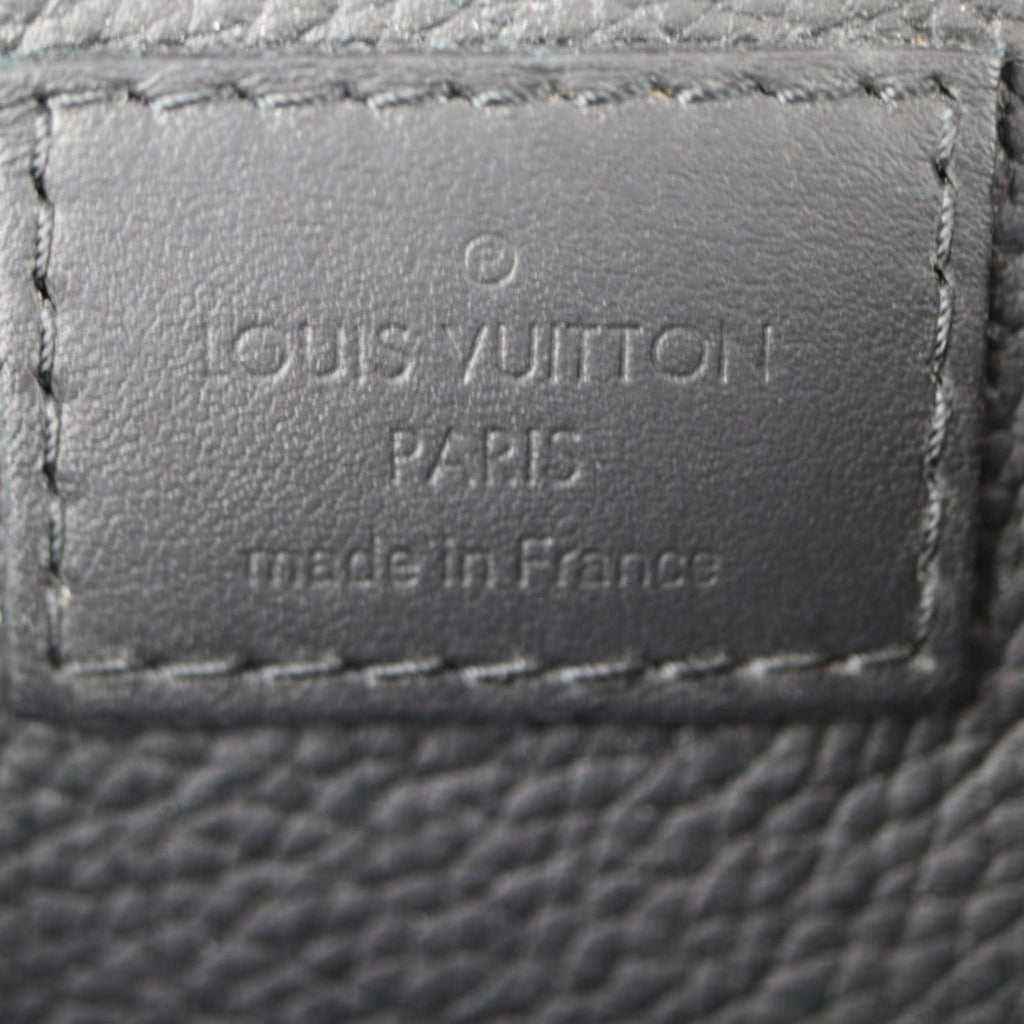 Louis Vuitton Black Noir Leather Pouch Sling Bag