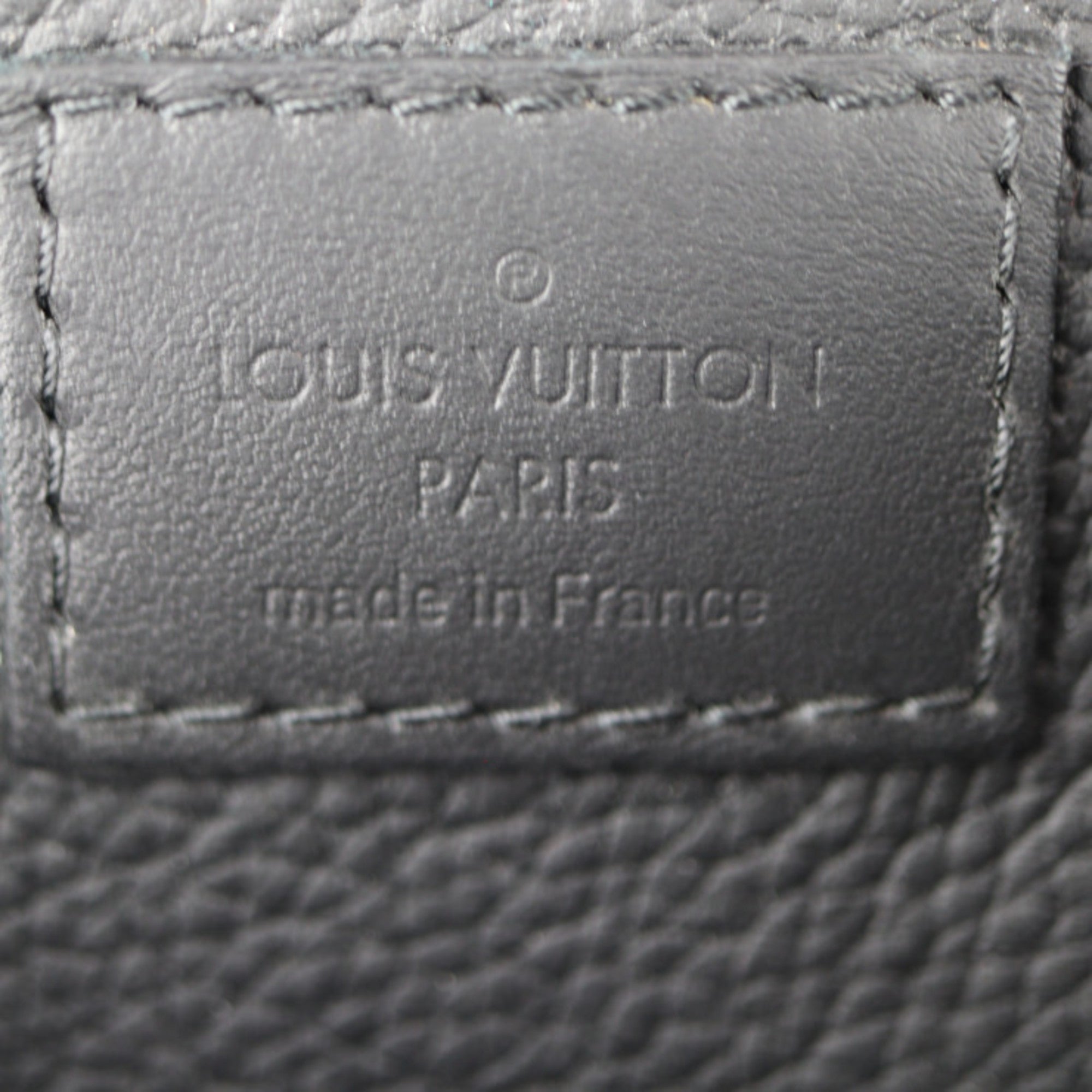 Louis Vuitton Black Noir Leather Pouch Sling Bag