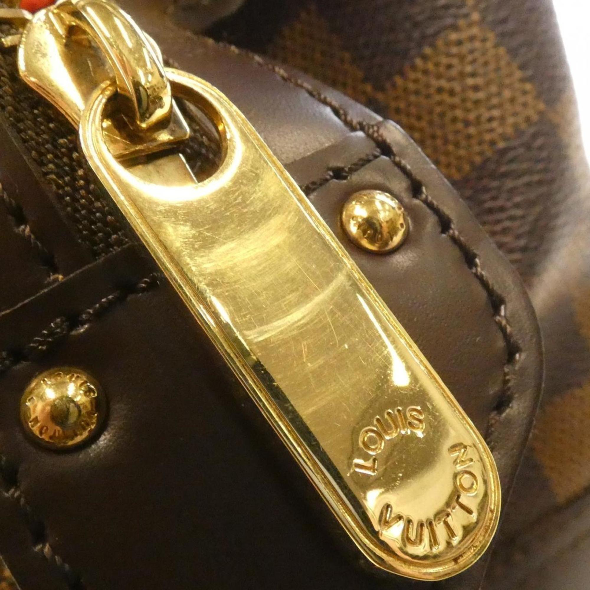 Louis Vuitton Brown Coated Canvas Handbag