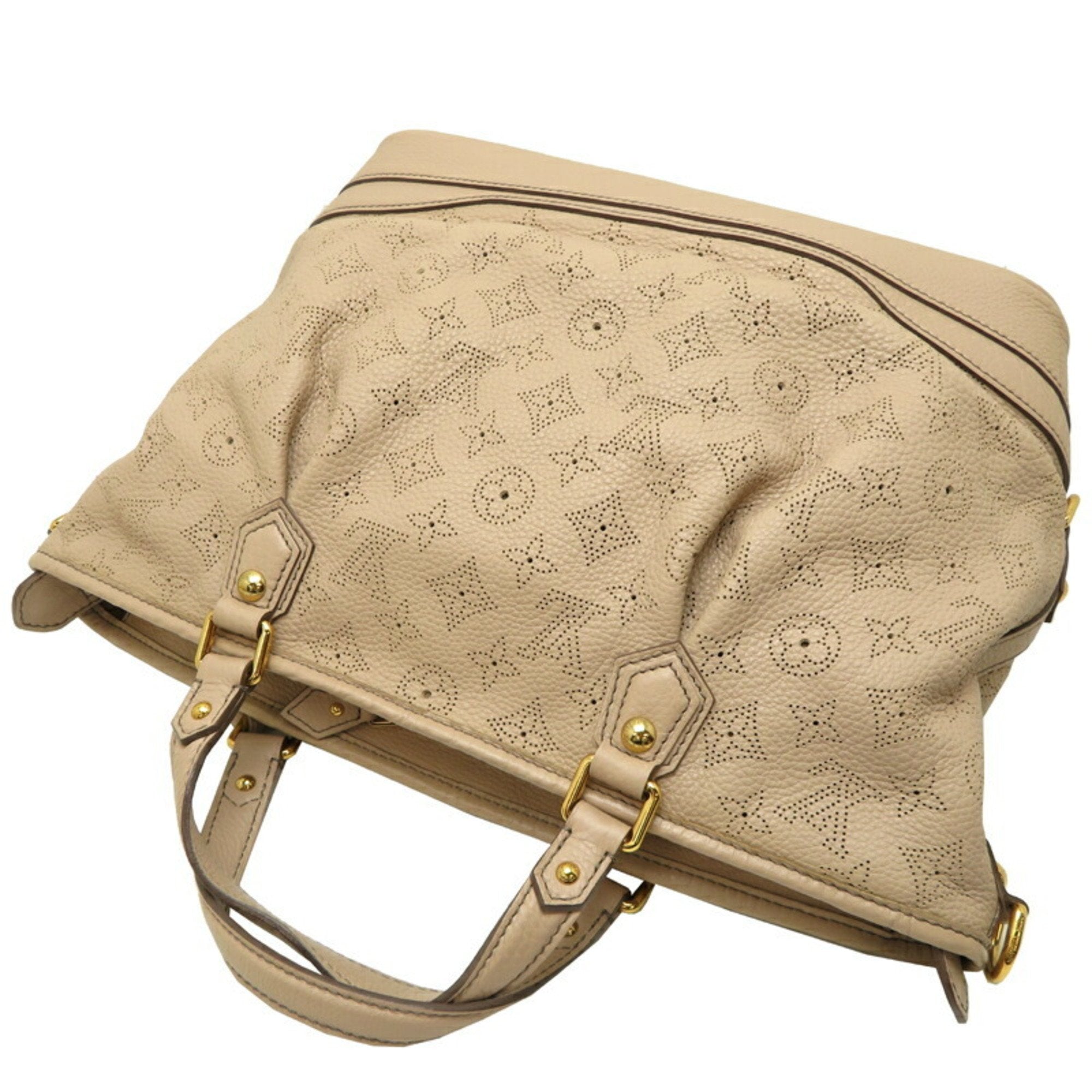 Louis Vuitton Beige Monogram Leather Handbag