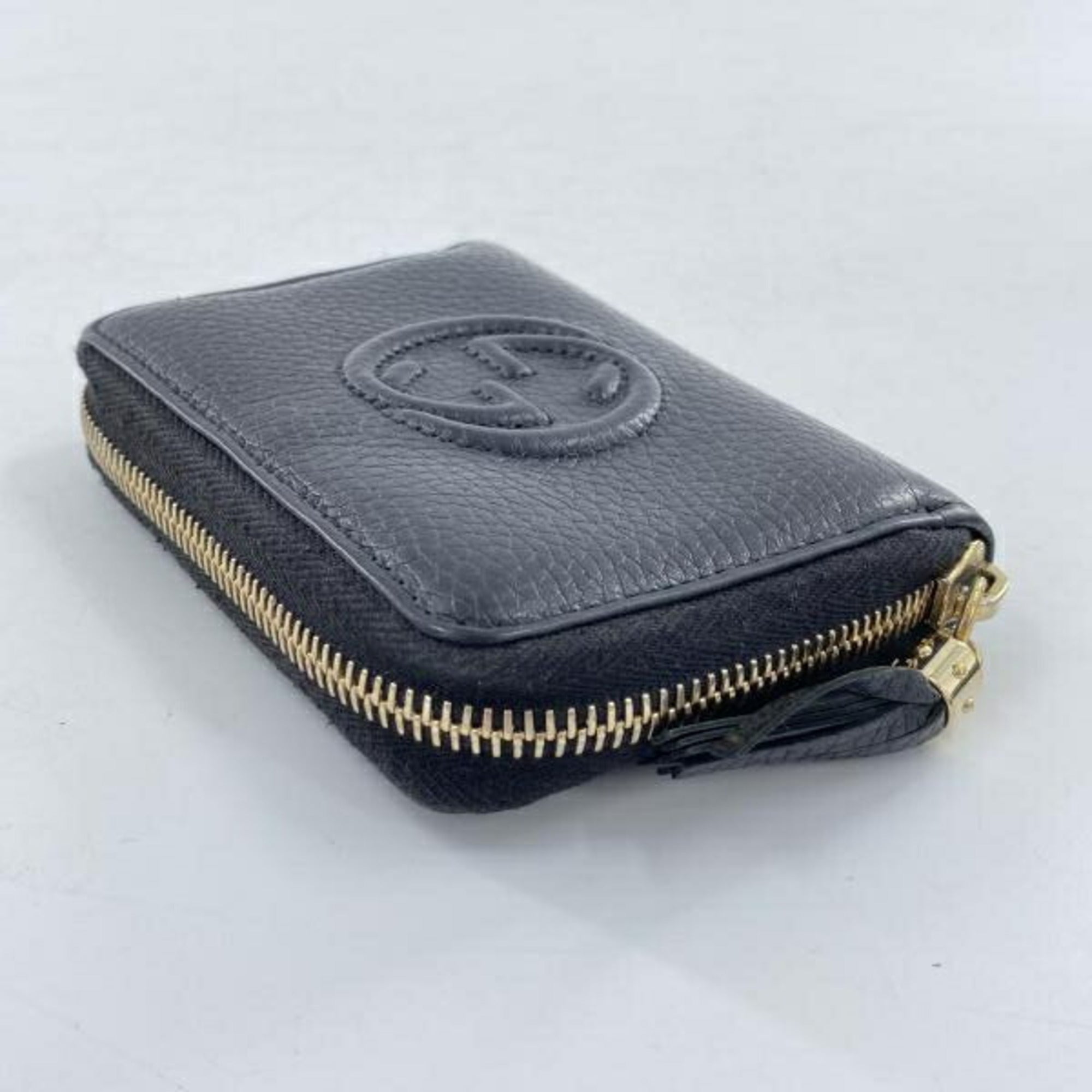 Gucci Black Leather Coin Purse/Coin Case (Pre-Owned)