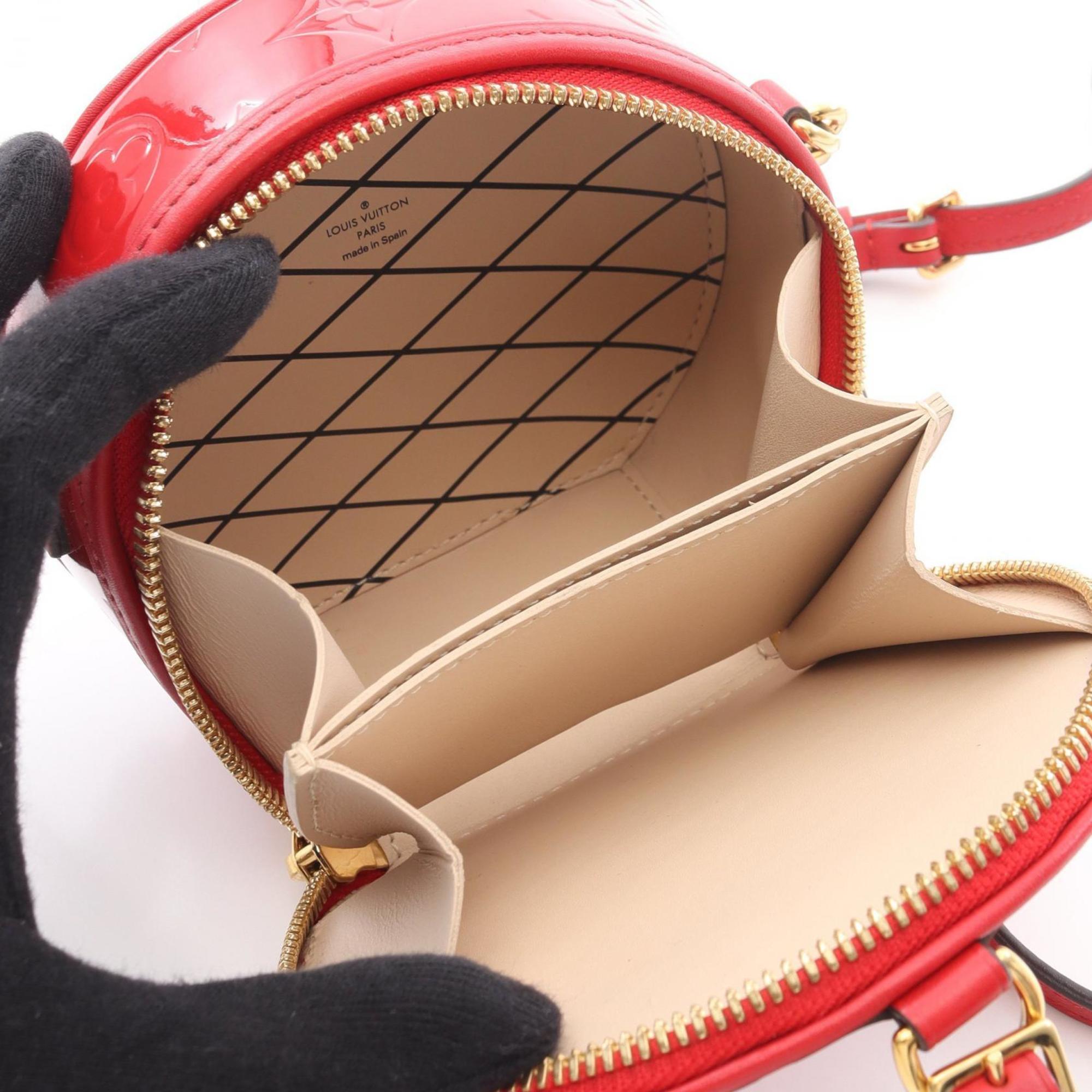 Louis Vuitton Red Color Rouge Vernis Leather Handbag Shoulder Bag
