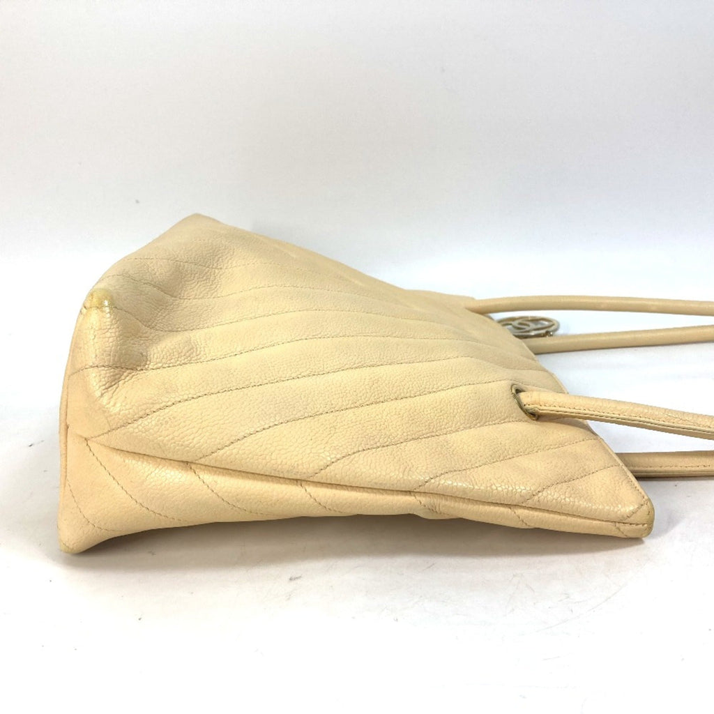 Chanel Yellow Leather Shoulder Bag