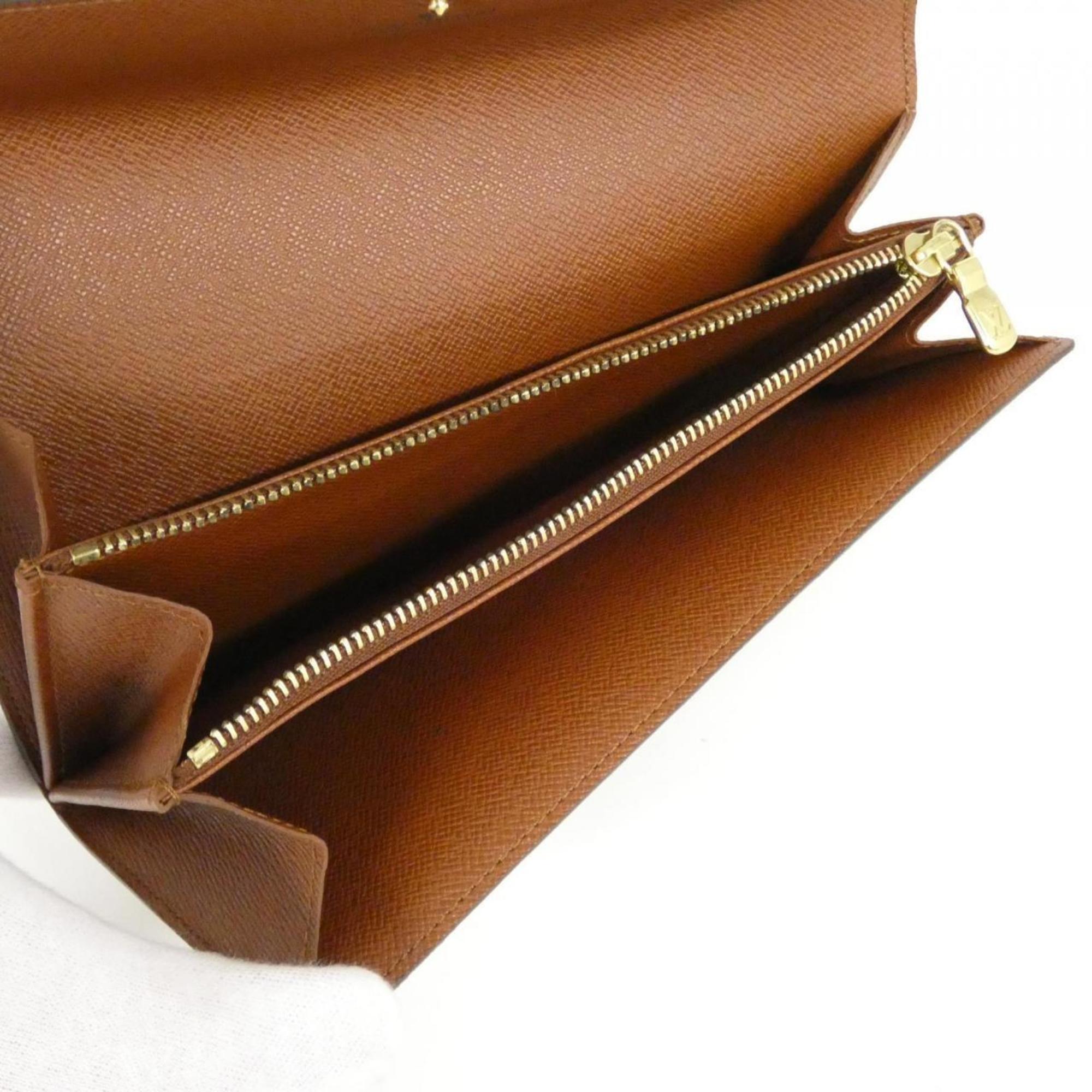 Louis Vuitton Brown Coated Canvas Long Wallet