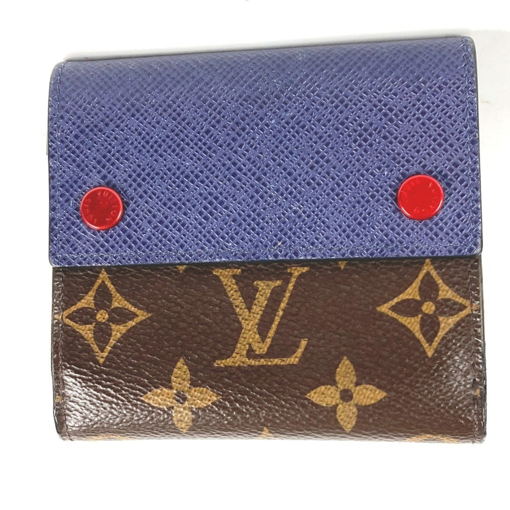 Louis Vuitton Blue Brown Monogram Wallet