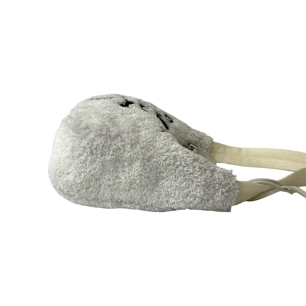 Prada White Pile Fabric Handbag Pouch