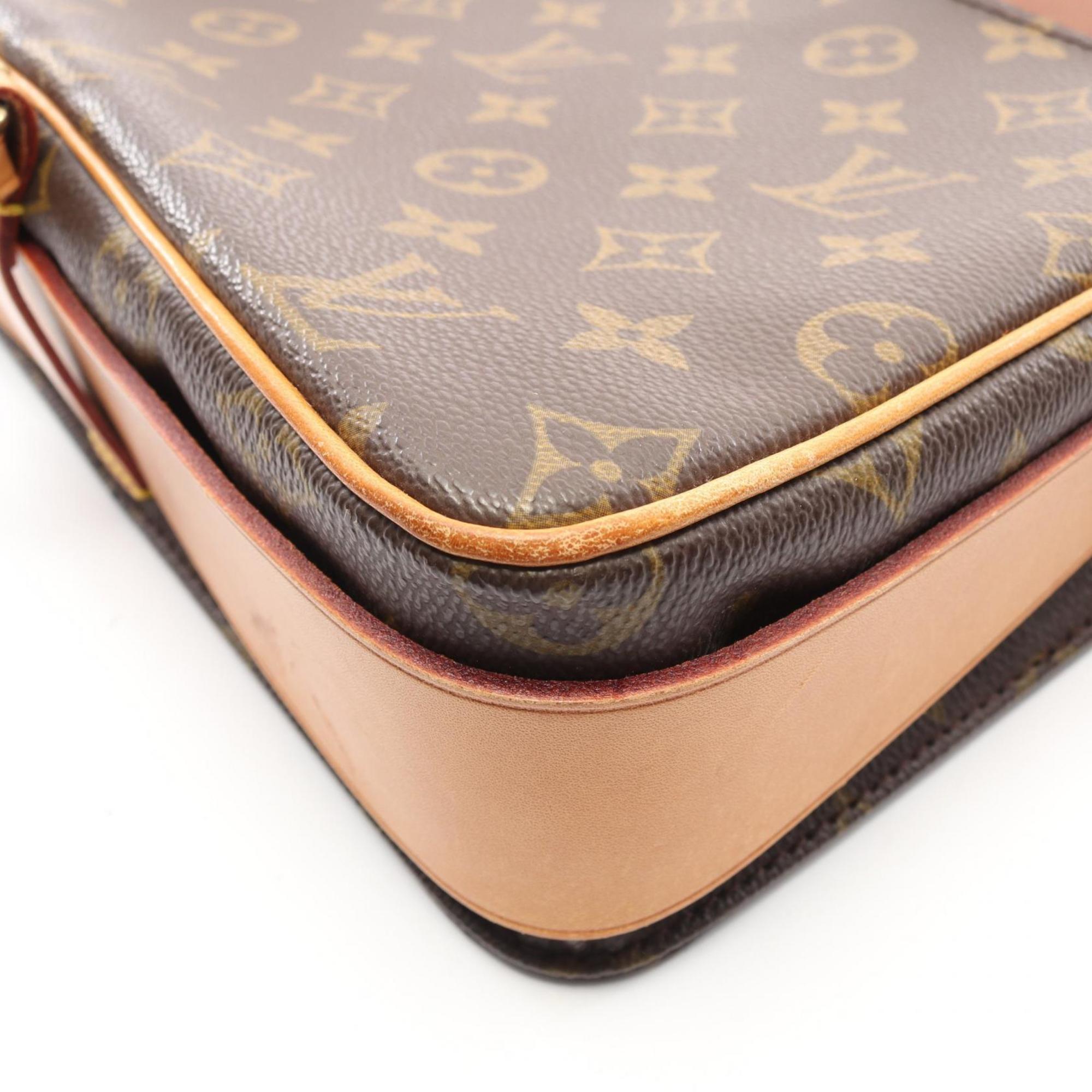 Louis Vuitton Brown Monogram Coated Canvas Leather Handbag Shoulder Bag