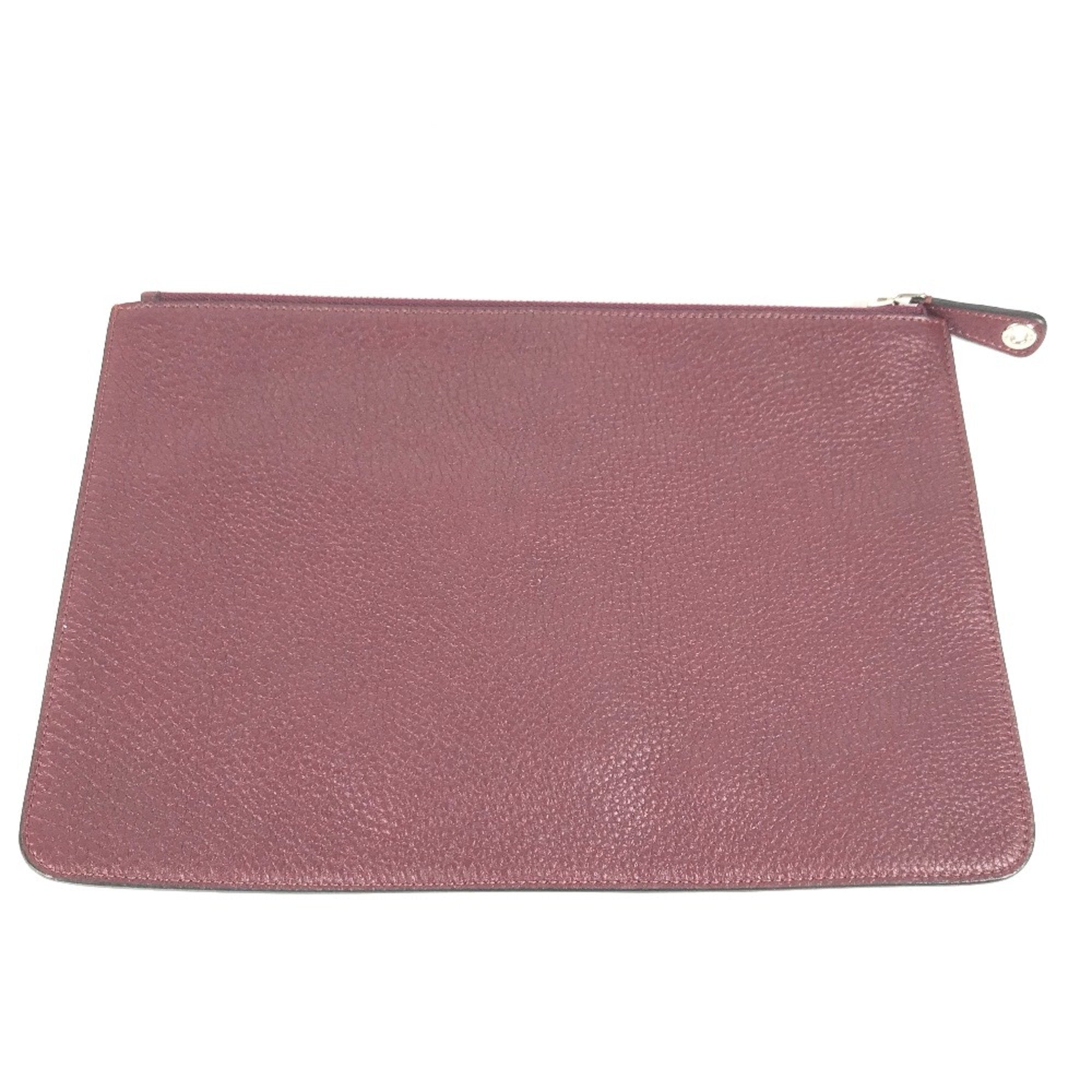 Fendi Brown Leather Clutch Bag