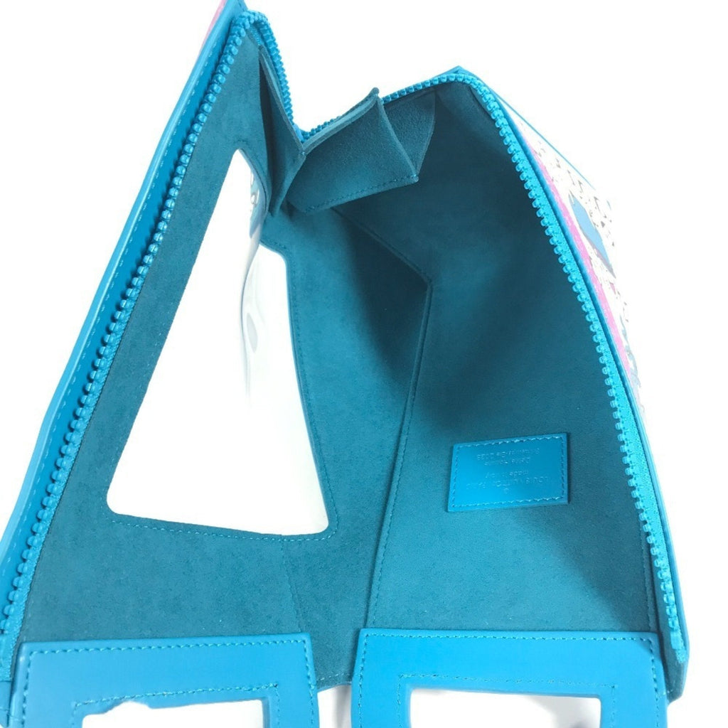 Louis Vuitton Blue Purple Leather Handbag Pochette Shoulder Bag