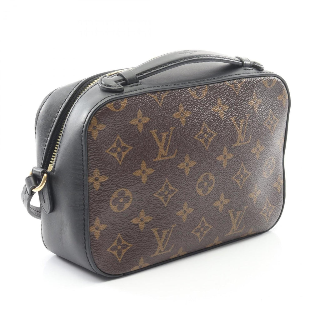 Louis Vuitton Black Brown Noir Coated Canvas Leather Shoulder Bag