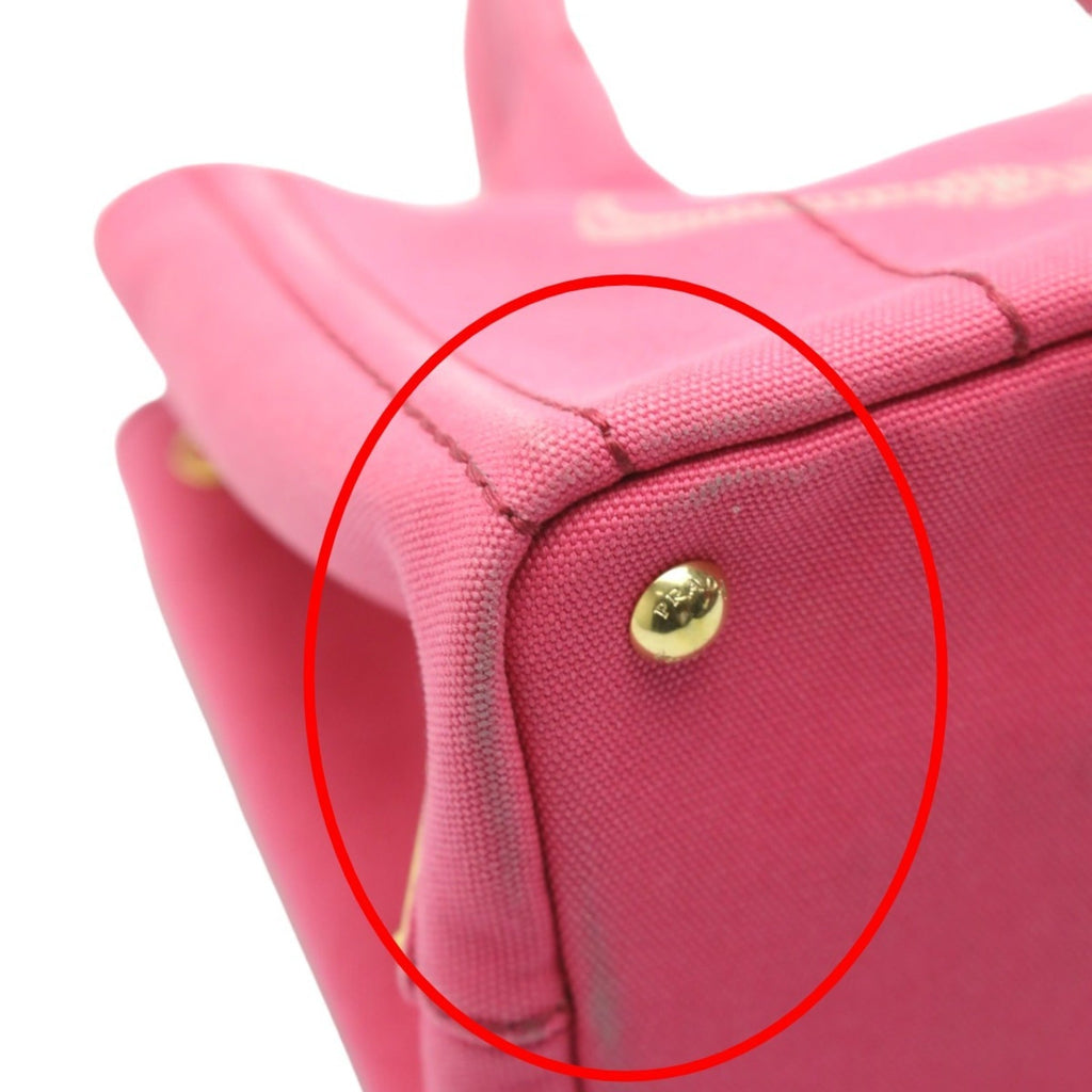 Prada Canapa Pink Cotton Canvas Tote Bag