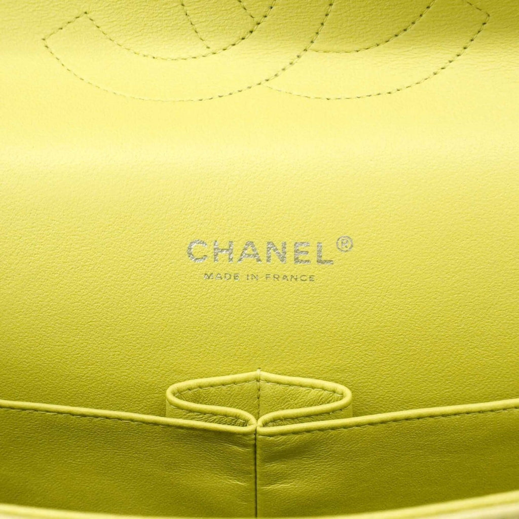 Chanel Lime Yellow Leather Shoulder Bag