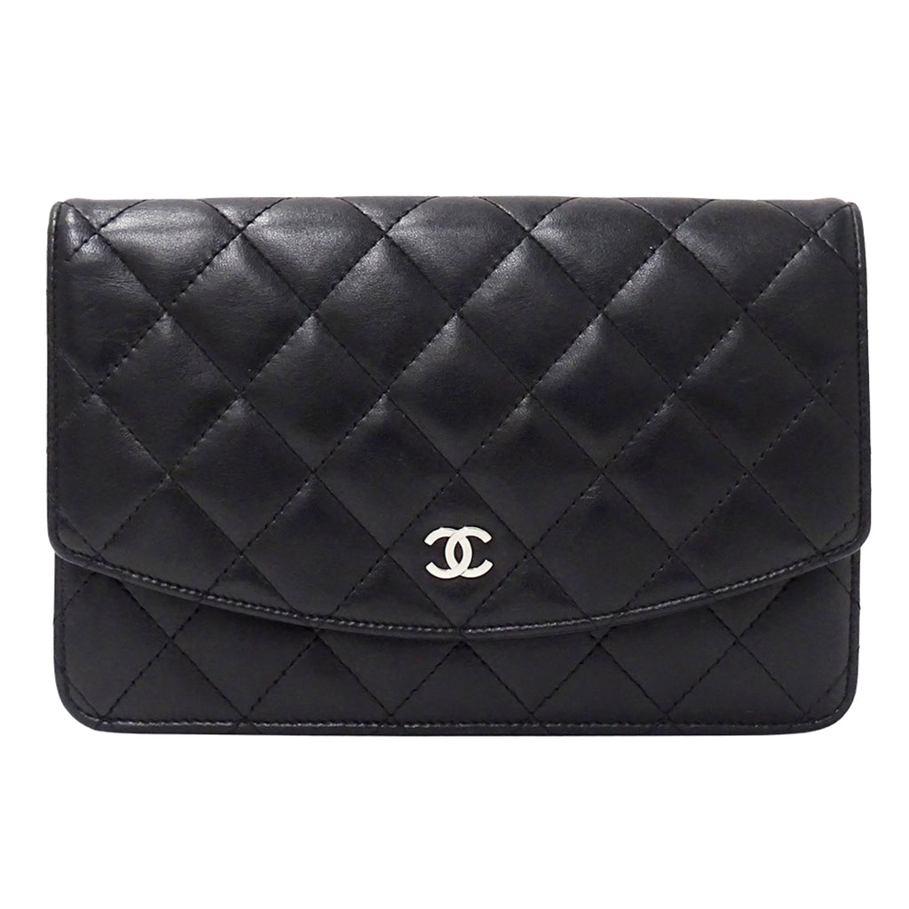 Chanel Black Leather Long Wallet (Bi-Fold)