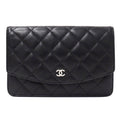 Chanel Black Leather Long Wallet (Bi-Fold)