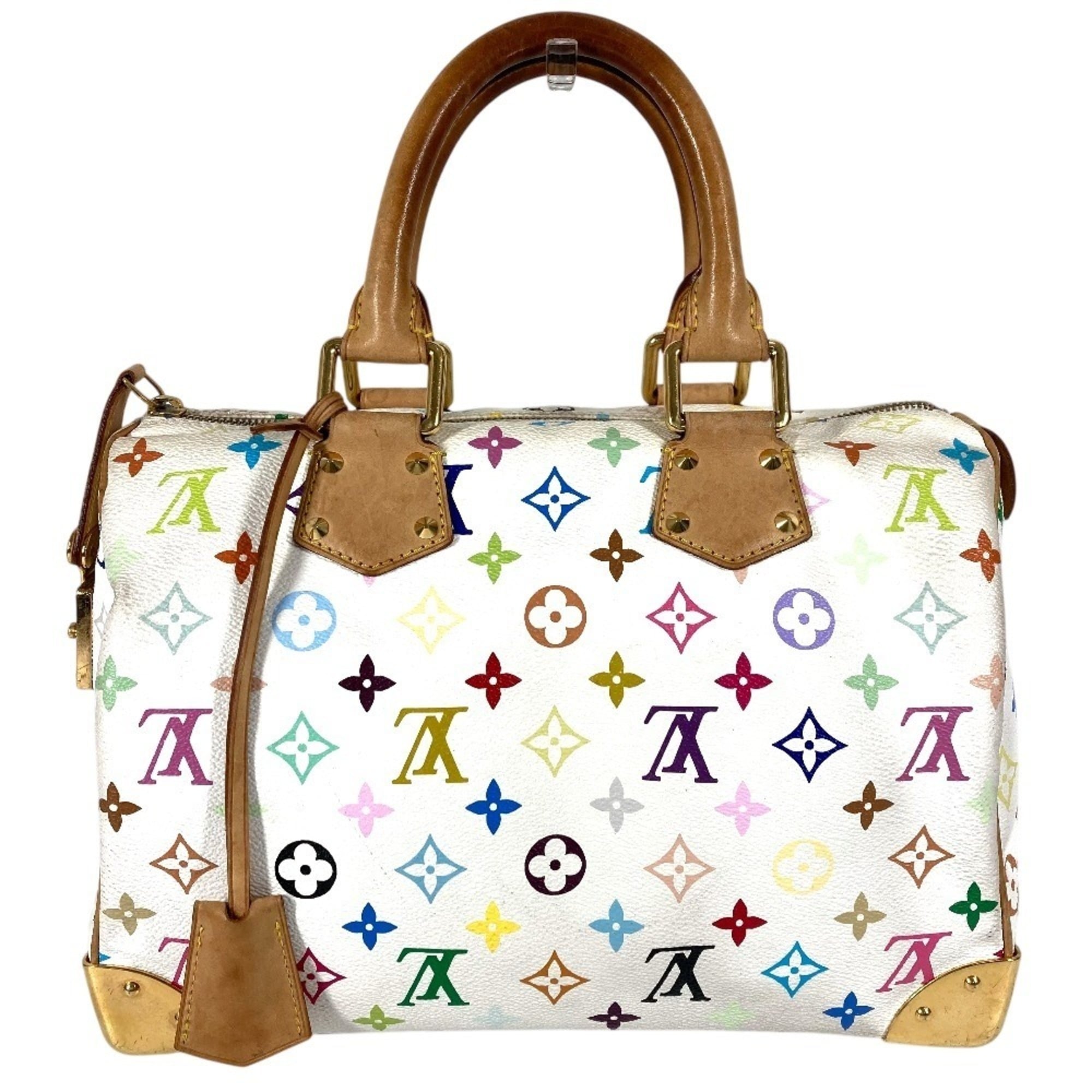 Louis Vuitton Monogram Multicolore Blanc White Monogram Multicolore Boston Bag Handbag