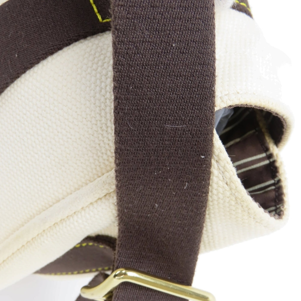 Louis Vuitton Brown Ecru Ivory Canvas Shoulder Bag