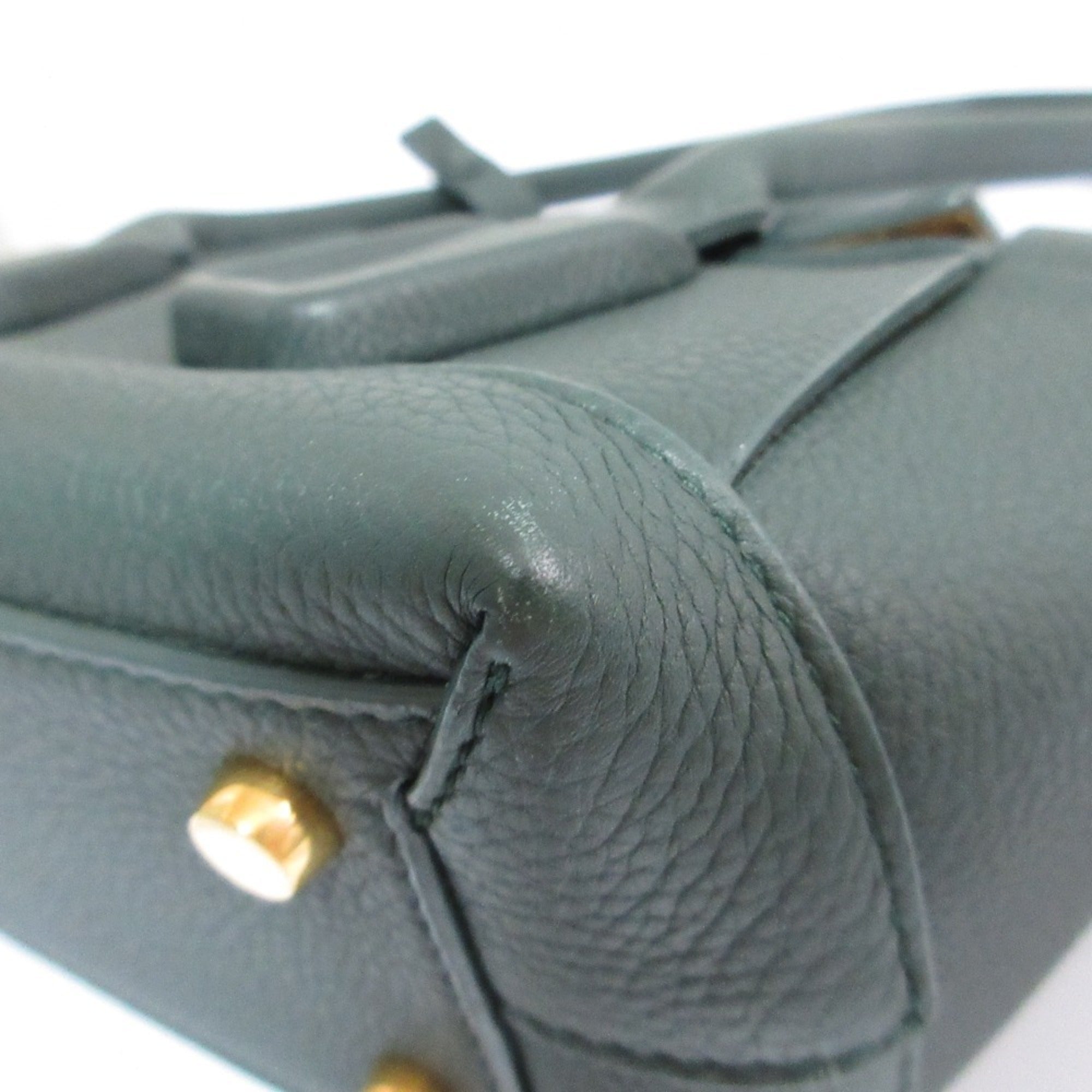 Bottega Veneta Green Leather Handbag Shoulder Bag