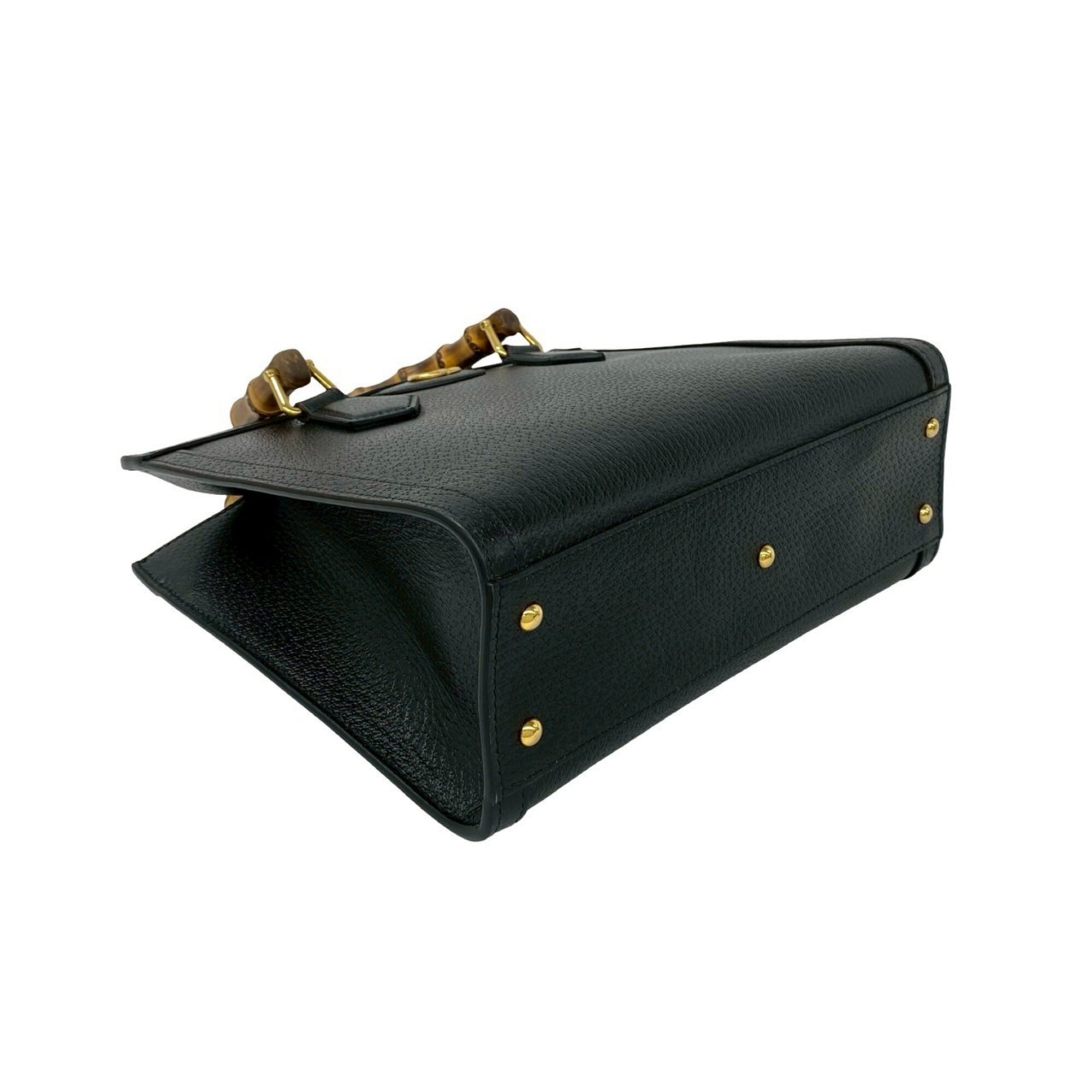 Gucci Black Leather Handbag Shoulder Bag (Pre-Owned)