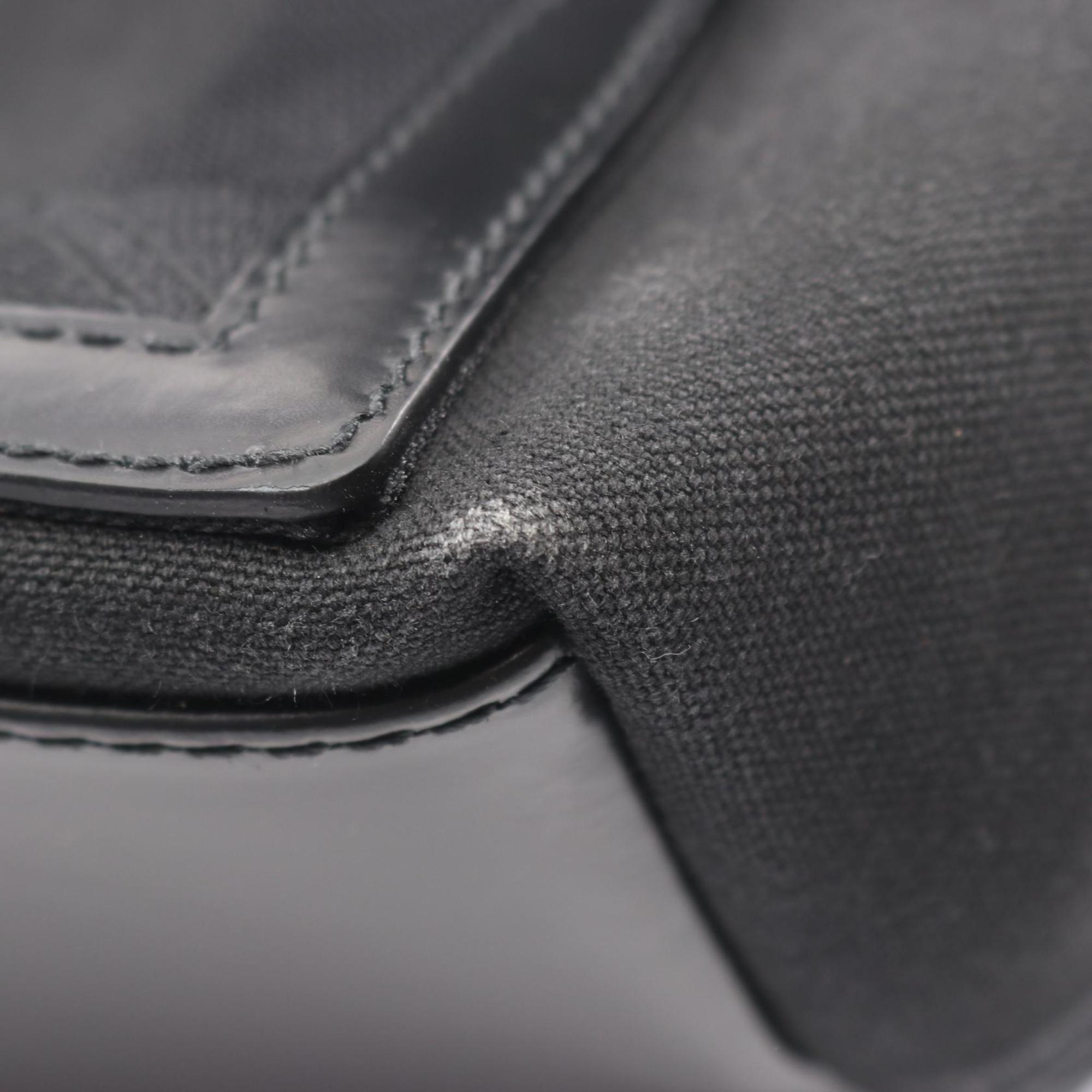 Balenciaga Black Canvas Leather Handbag Tote