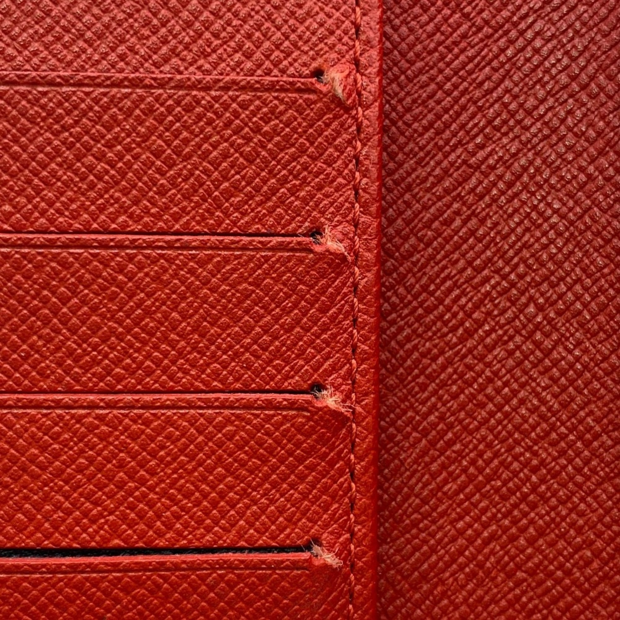 Louis Vuitton Castilian Red Red Color Leather Wallet