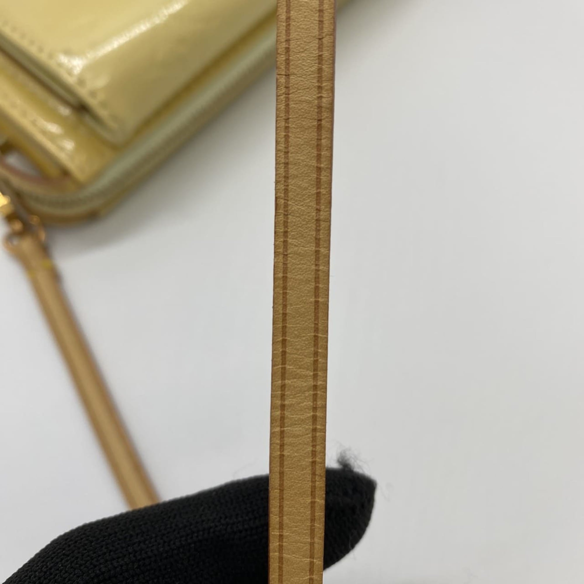 Louis Vuitton Yellow Monogram Vernis Pochette Shoulder Bag