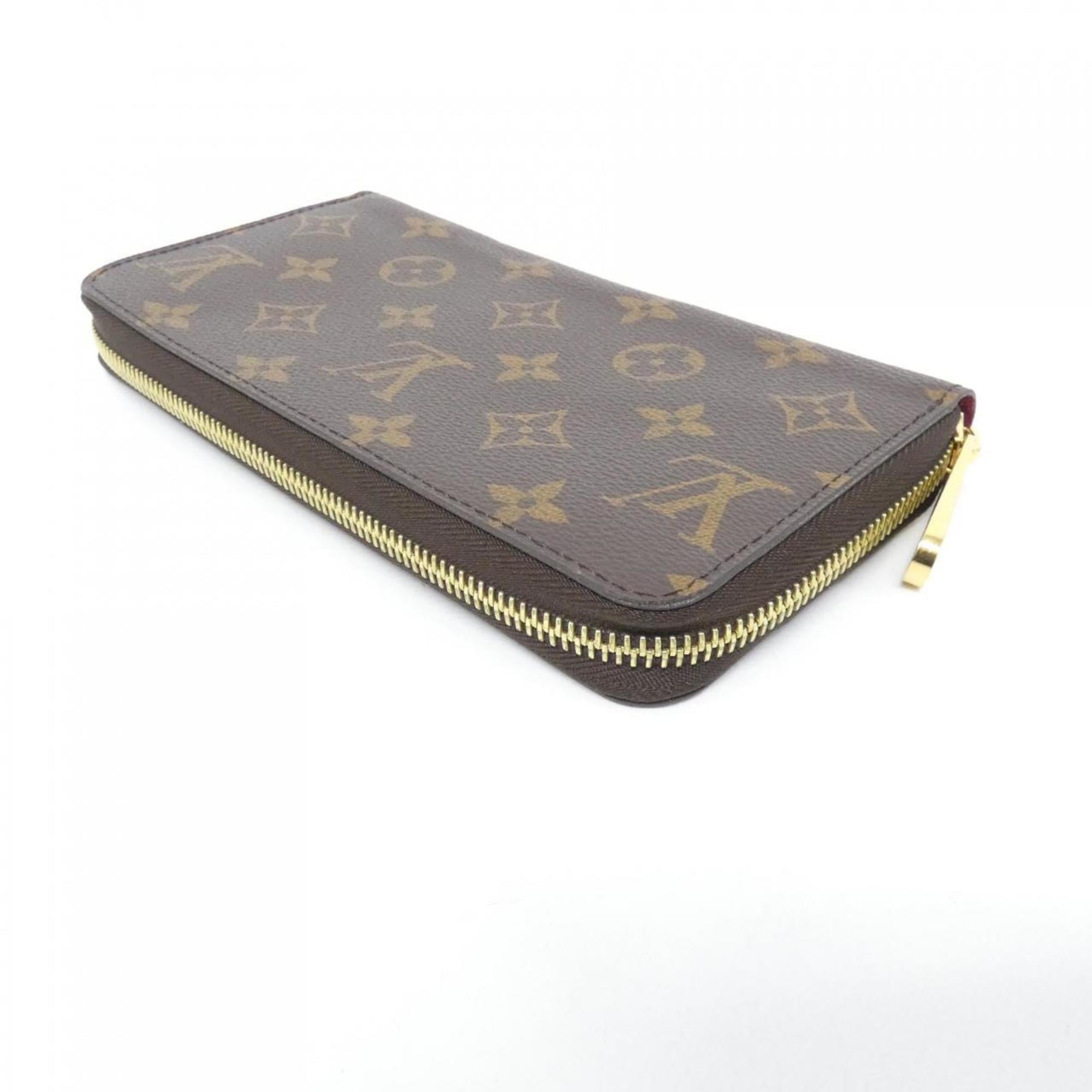 Louis Vuitton Fuchsia Marron Coated Canvas Long Wallet