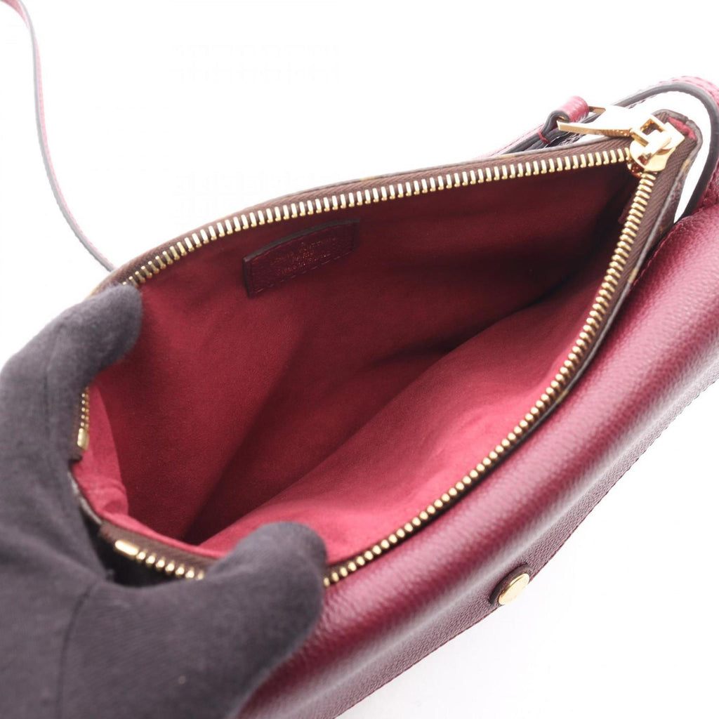 Louis Vuitton Brown Monogram Pink Coated Canvas Leather Shoulder Bag