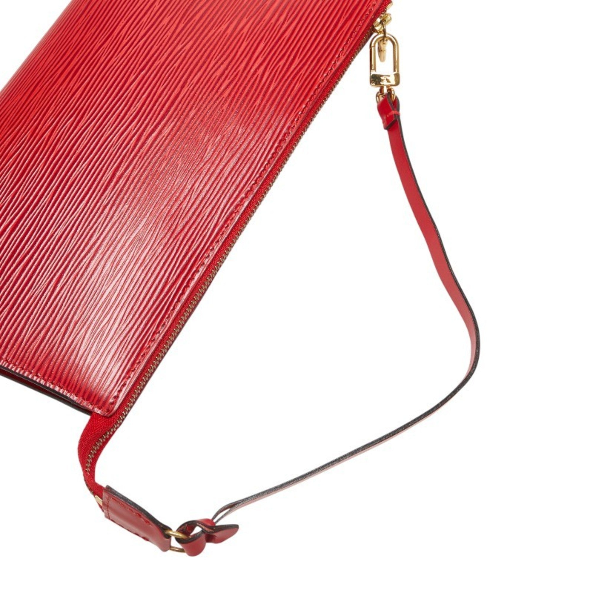 Louis Vuitton Epi Castilian Red Leather Handbag Pochette