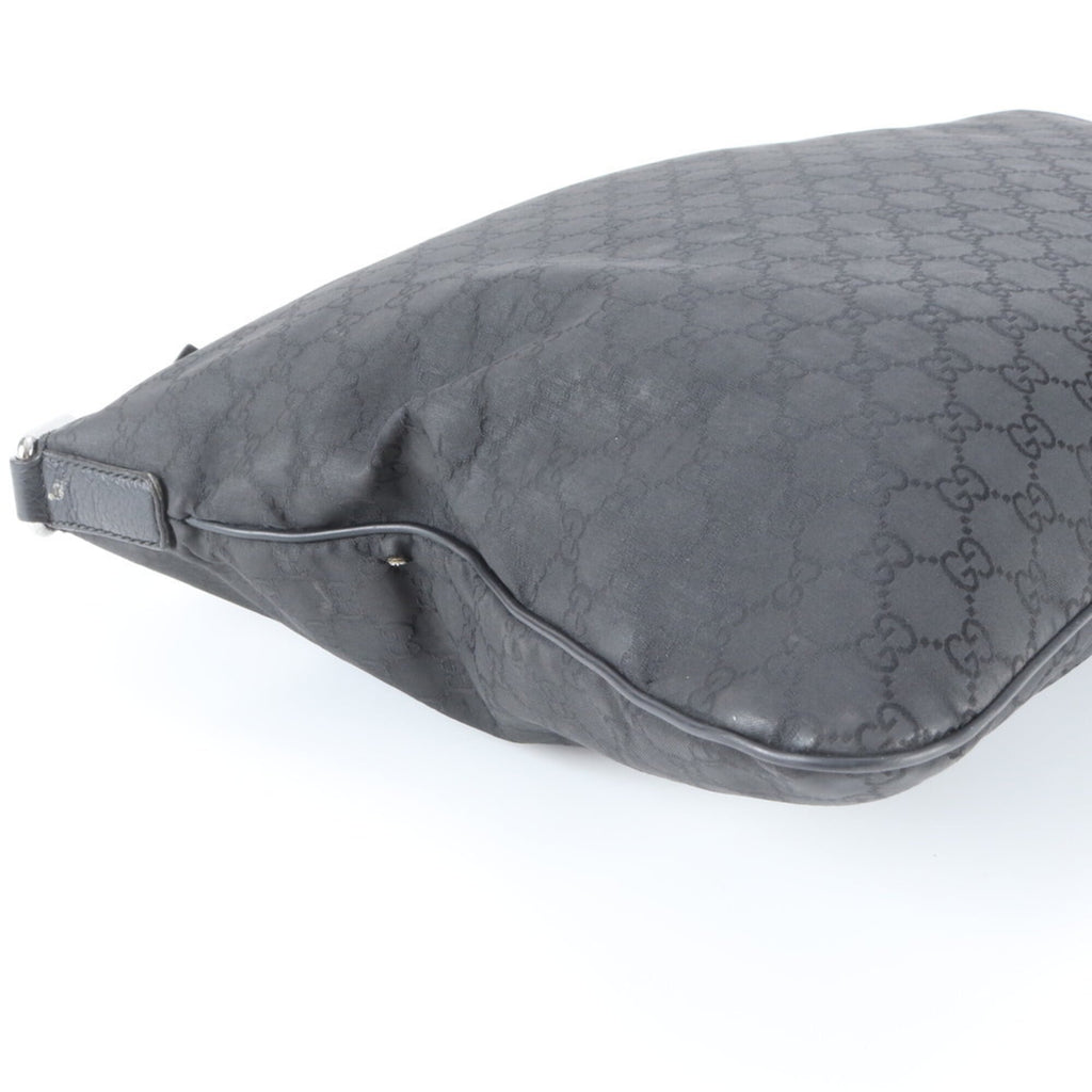 Gucci Black Nylon Leather Messenger Bag Shoulder Bag (Pre-Owned)