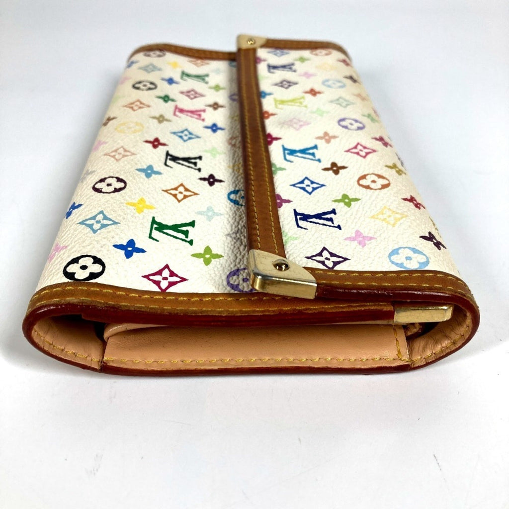 Louis Vuitton Monogram Multi-Color White Yellow Monogram Multicolore Long Wallet (Tri-Fold)