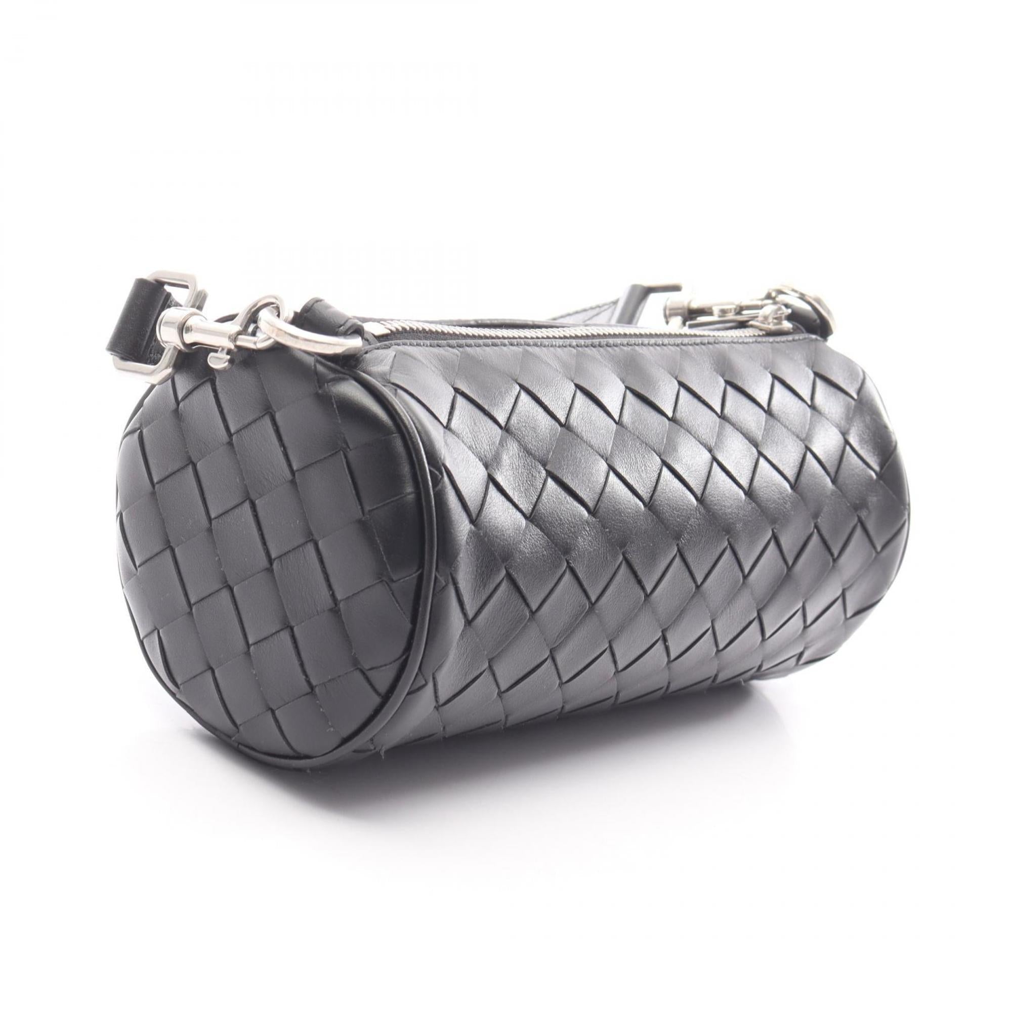 Bottega Veneta Black Intrecciato Shoulder Bag