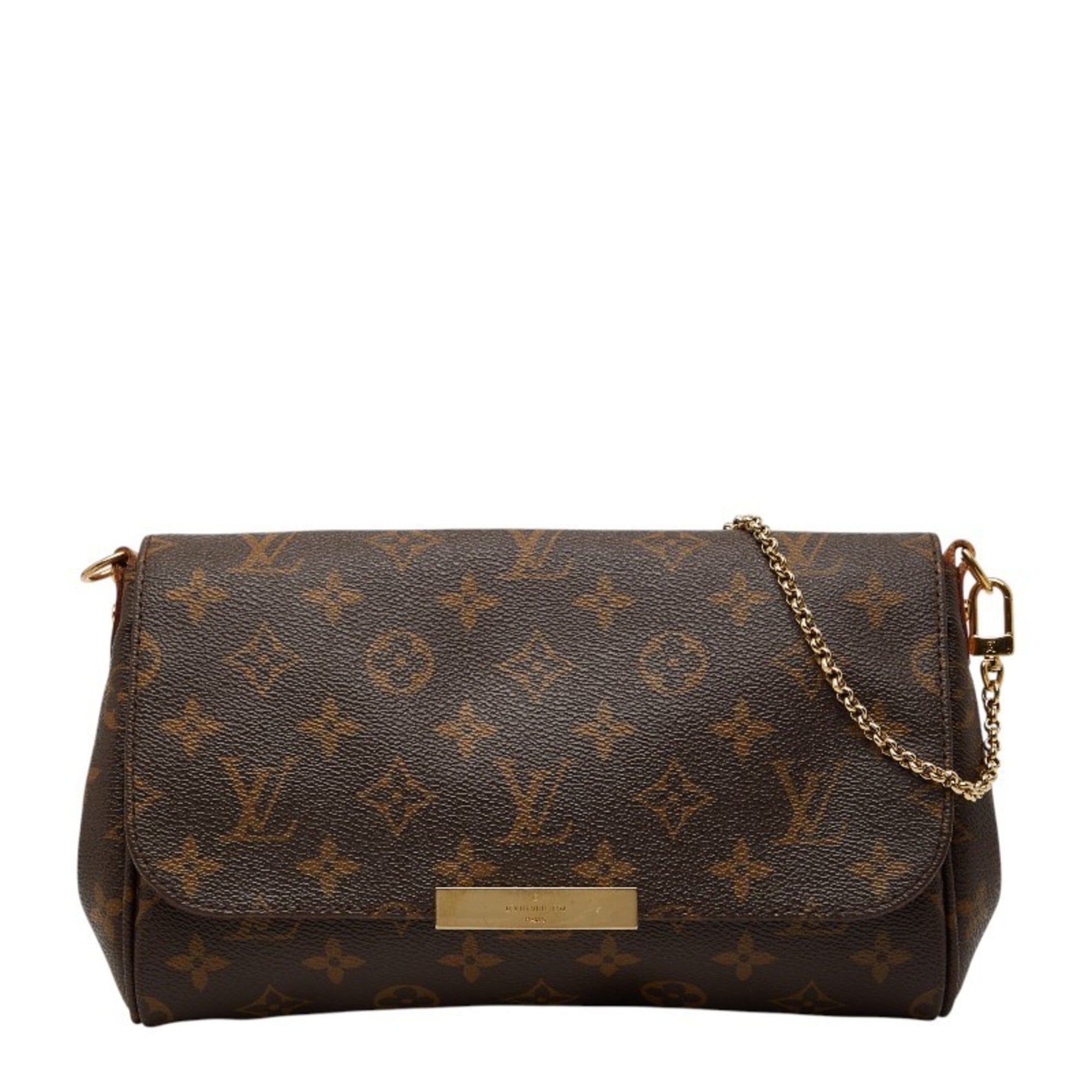 Louis Vuitton Brown Pvc Leather Handbag Shoulder Bag
