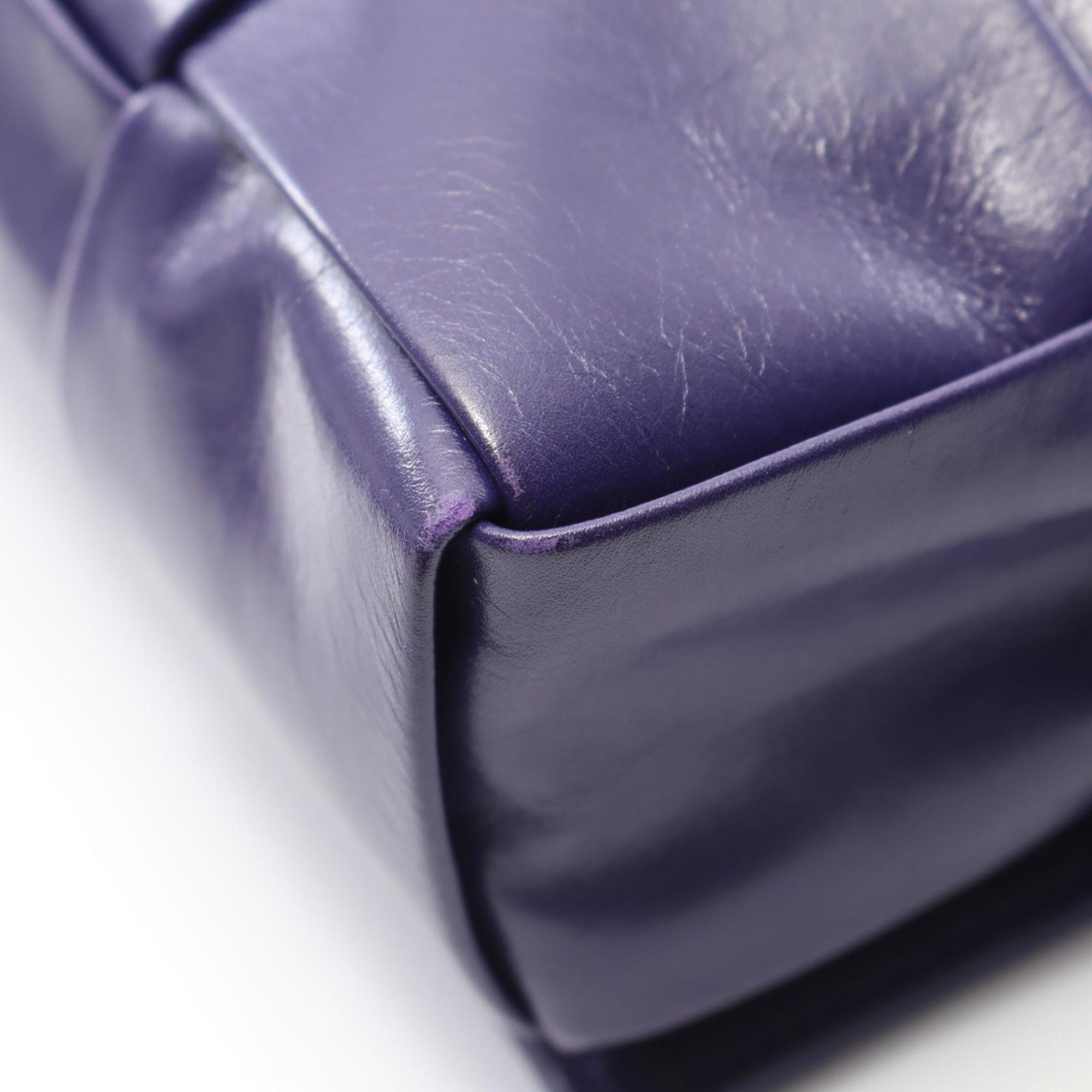 Bottega Veneta Purple Leather Shoulder Bag
