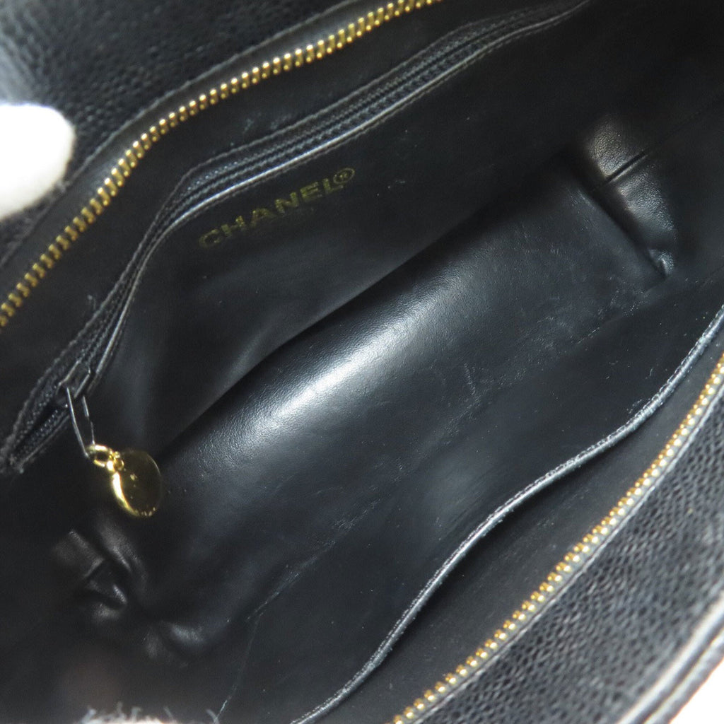 Chanel Black Leather Tote Bag