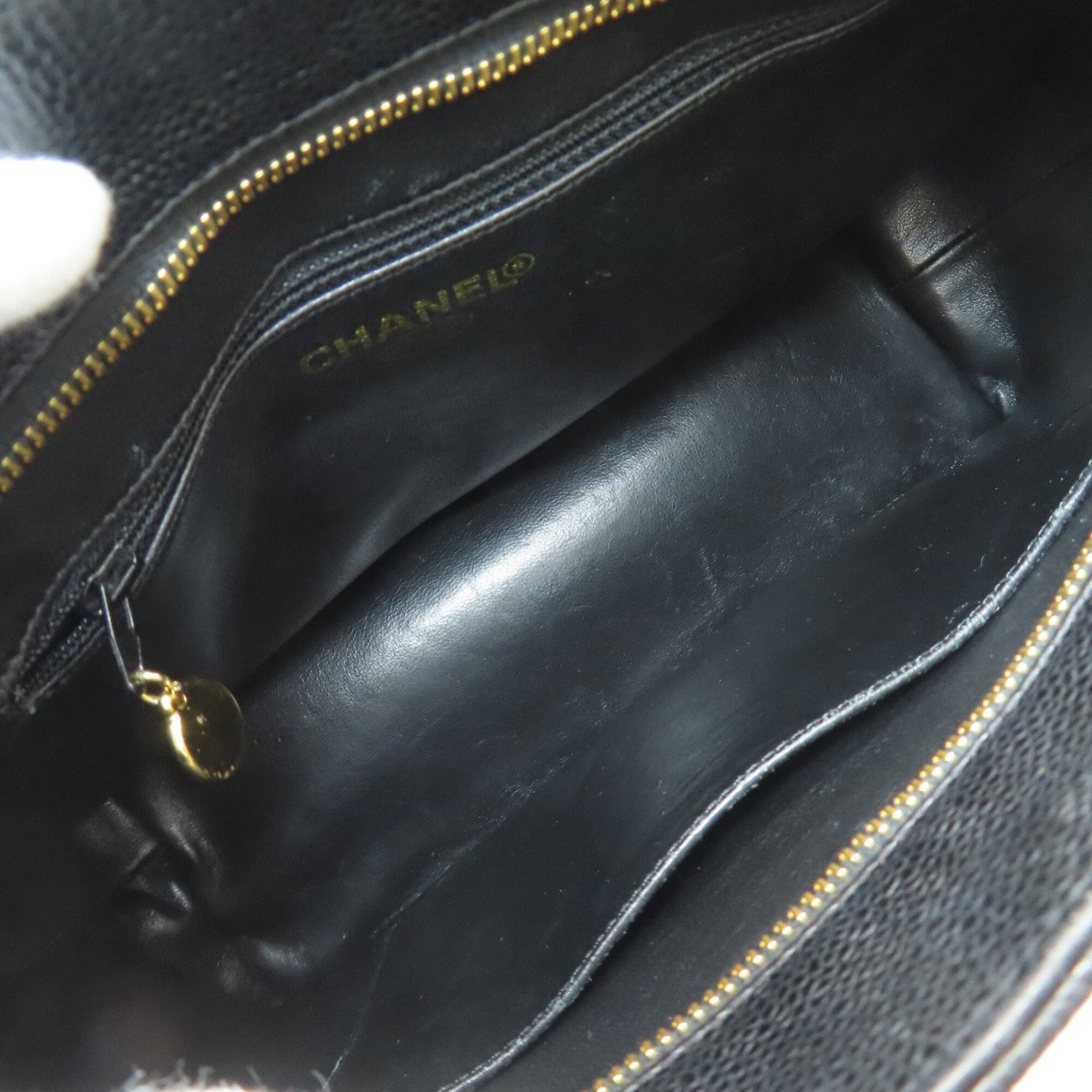 Chanel Black Leather Tote Bag
