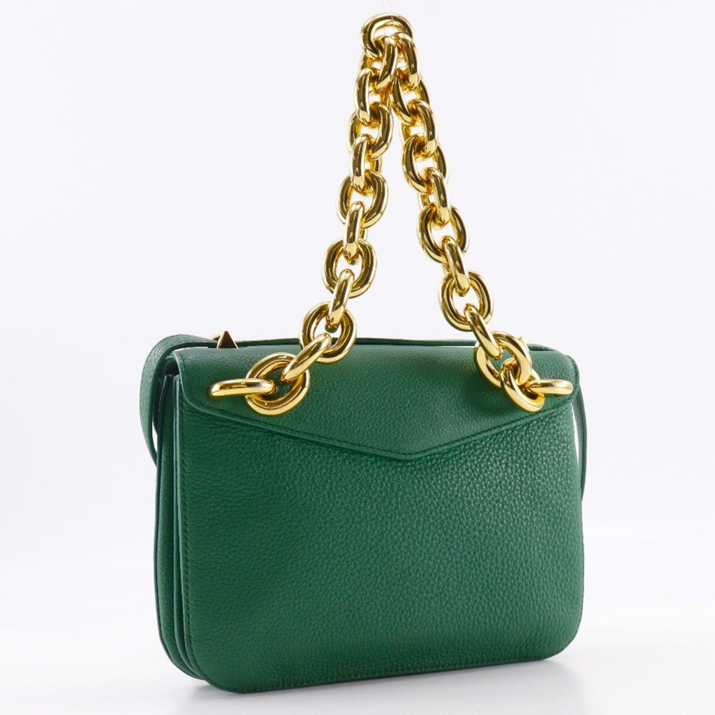 Bottega Veneta Green Leather Shoulder Bag