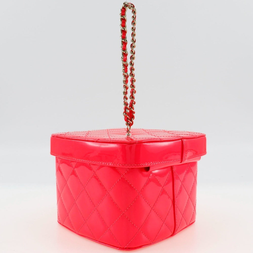 Chanel Pink Patent Leather Handbag