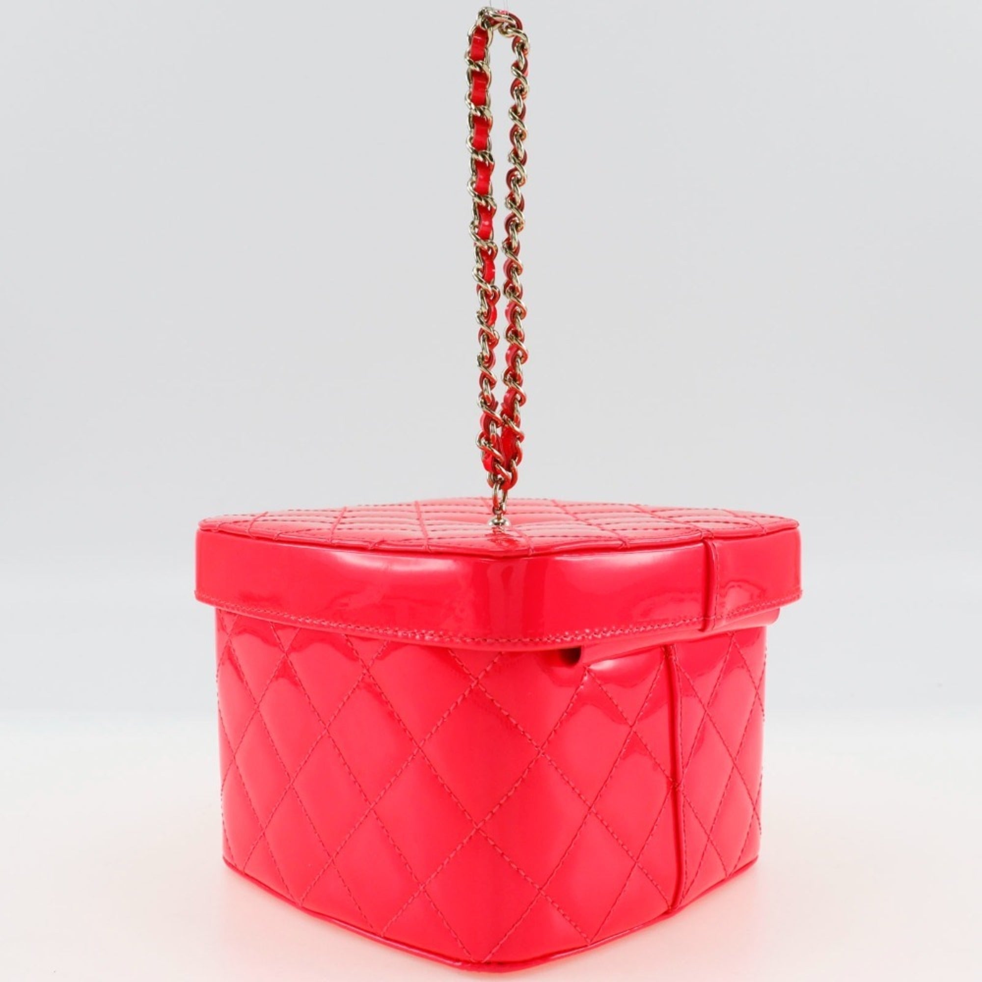 Chanel Pink Patent Leather Handbag